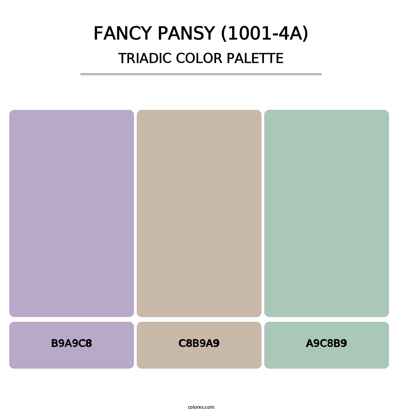 Fancy Pansy (1001-4A) - Triadic Color Palette