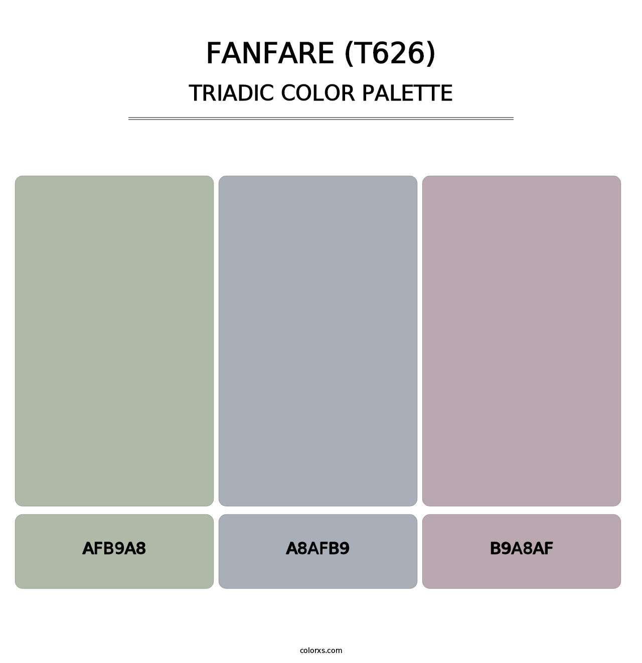 Fanfare (T626) - Triadic Color Palette