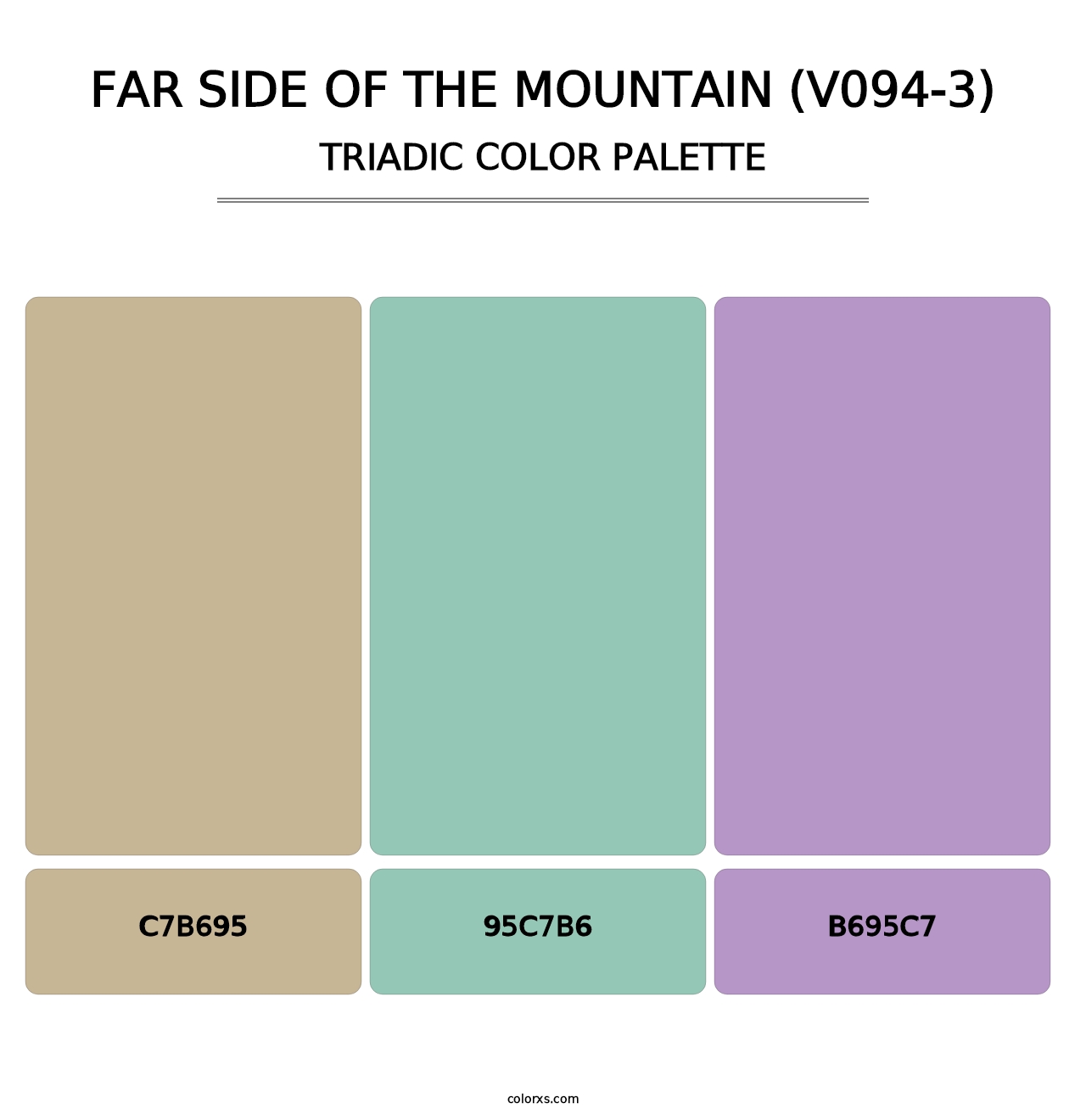 Far Side of the Mountain (V094-3) - Triadic Color Palette