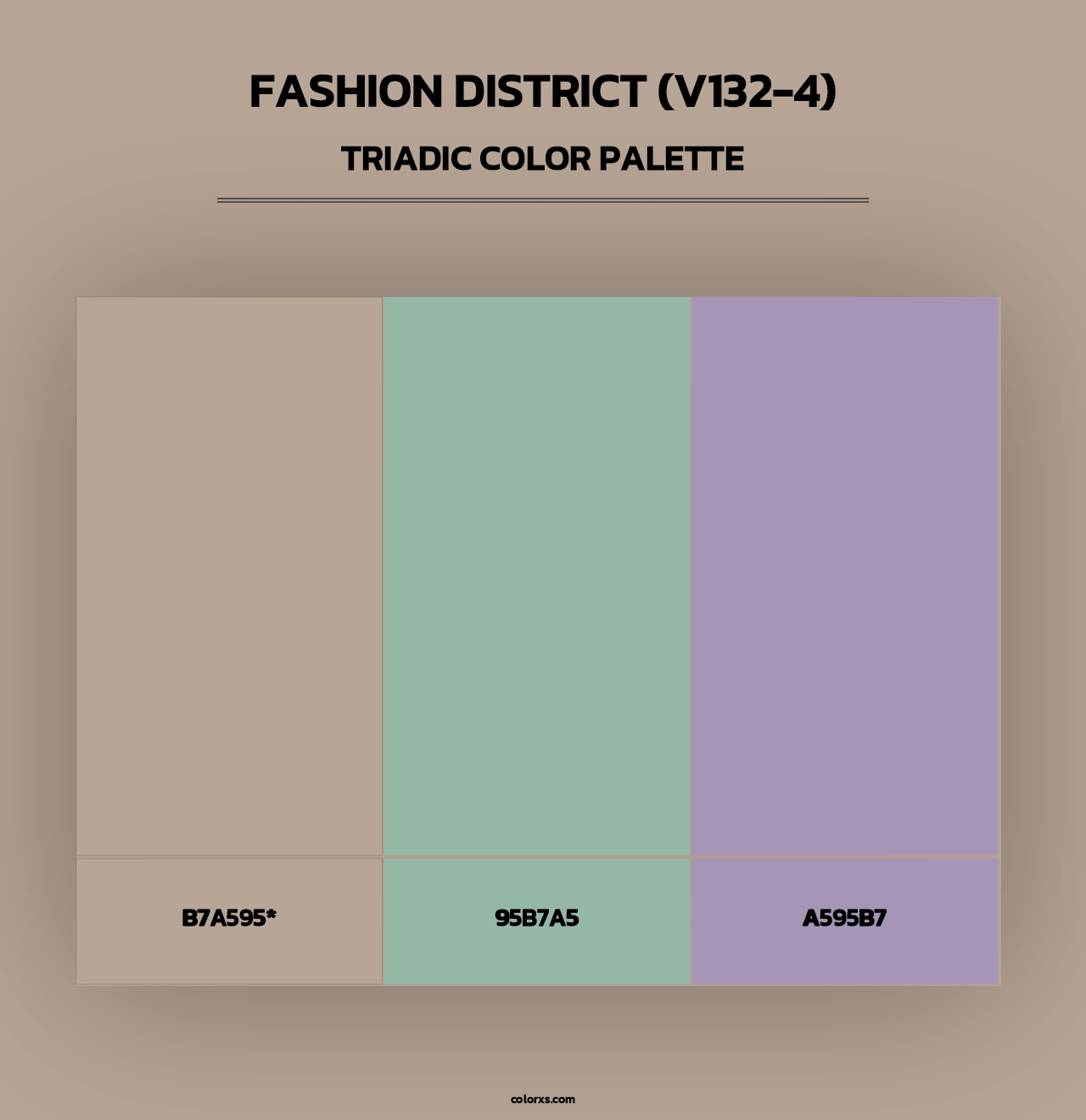 Fashion District (V132-4) - Triadic Color Palette