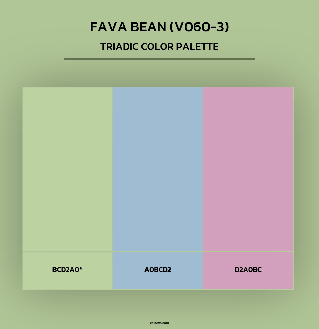 Fava Bean (V060-3) - Triadic Color Palette
