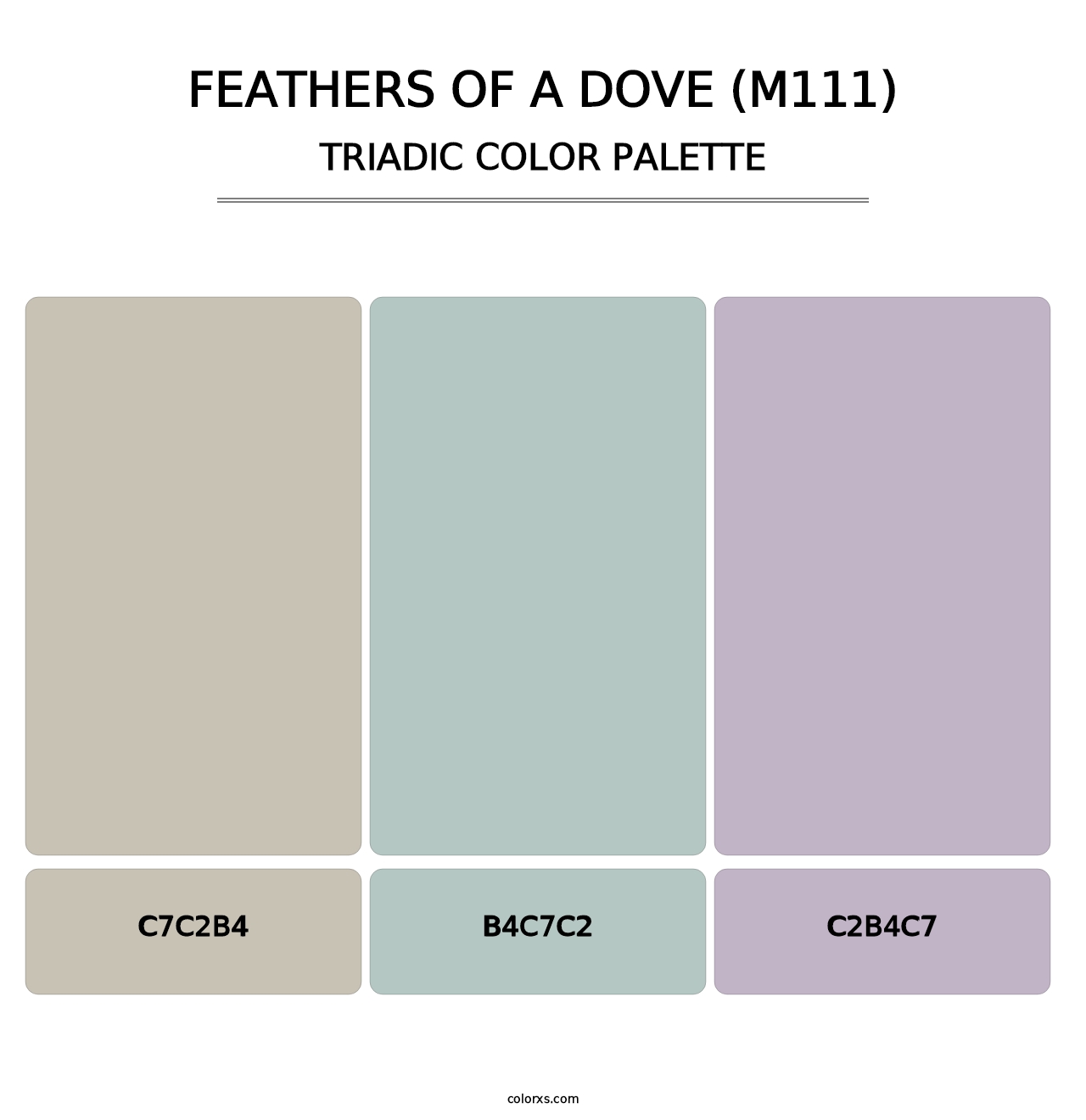 Feathers of a Dove (M111) - Triadic Color Palette