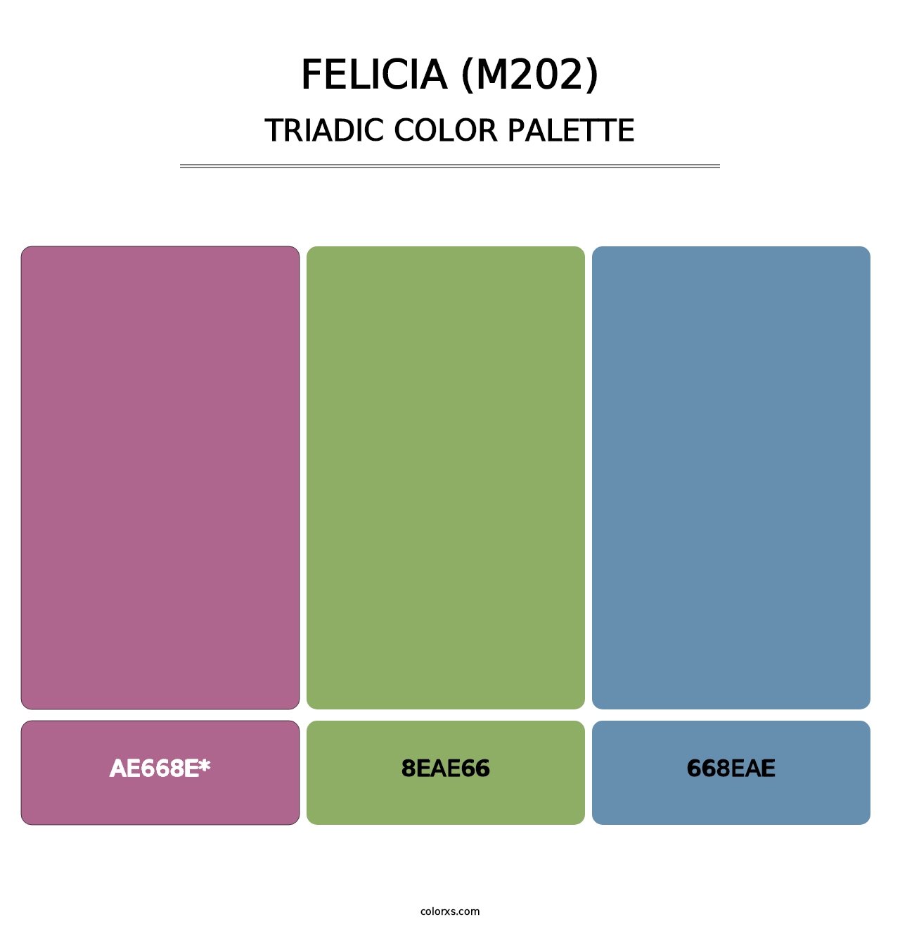 Felicia (M202) - Triadic Color Palette