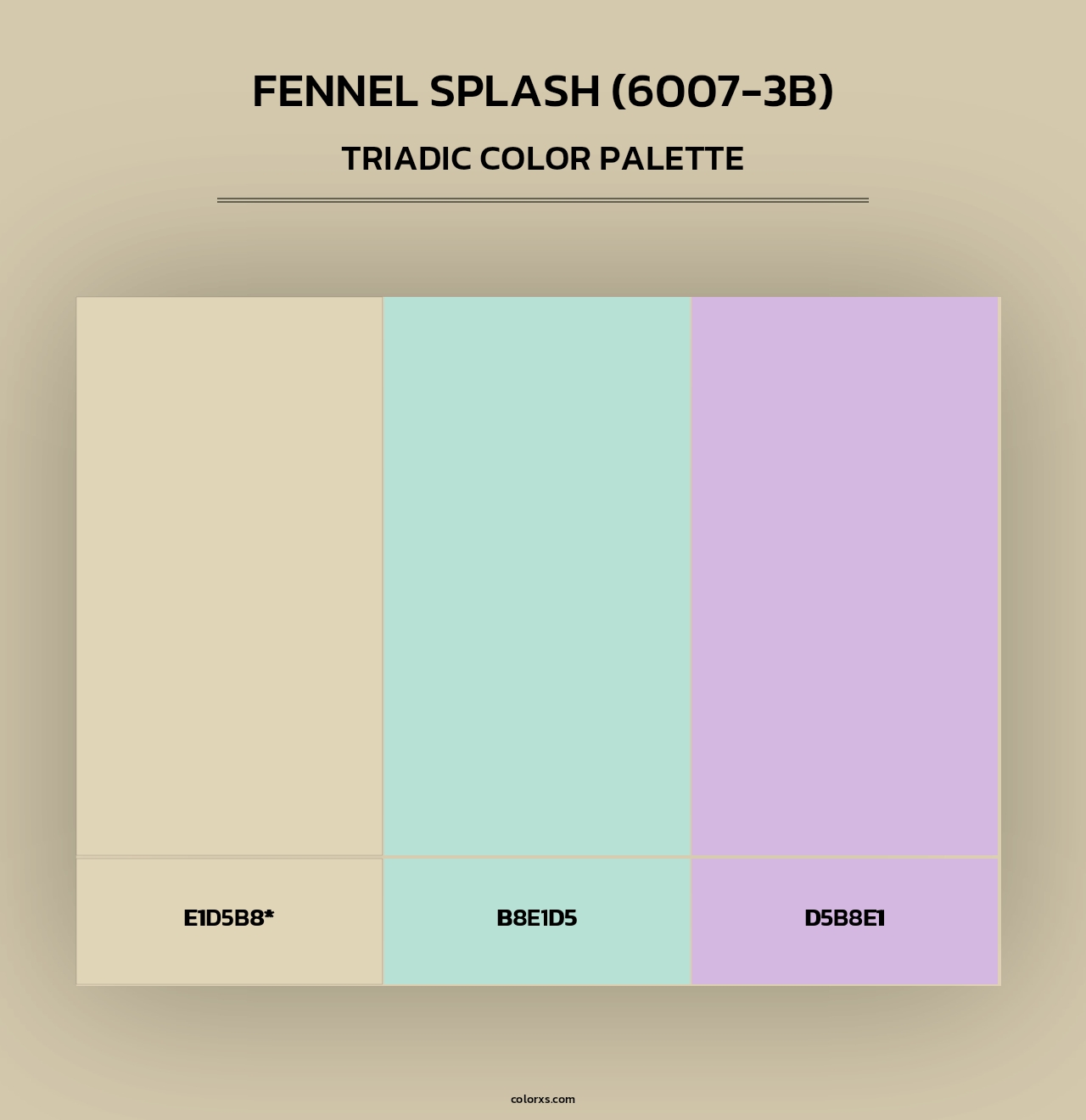 Fennel Splash (6007-3B) - Triadic Color Palette