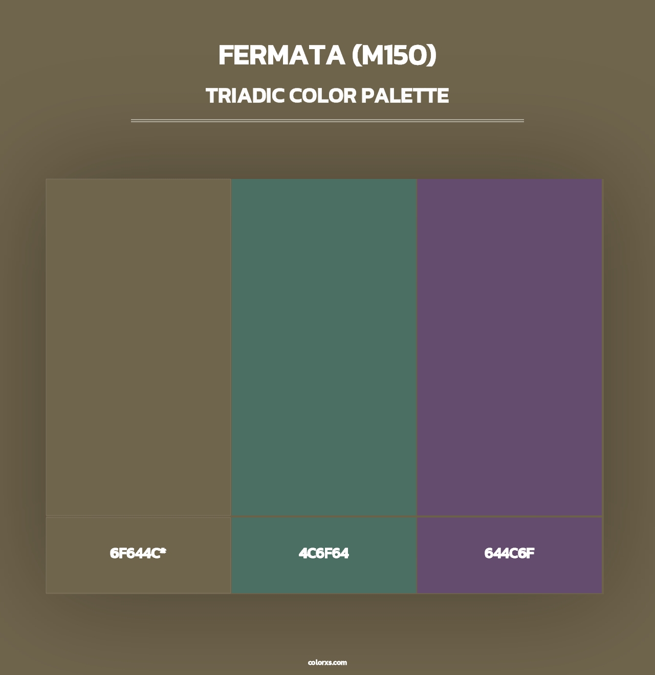 Fermata (M150) - Triadic Color Palette