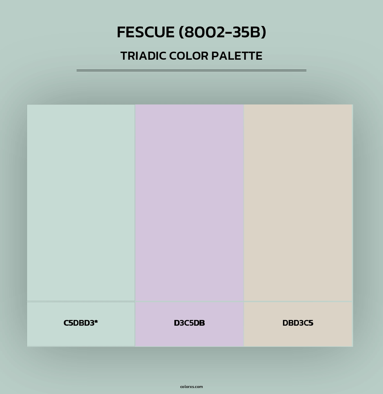 Fescue (8002-35B) - Triadic Color Palette