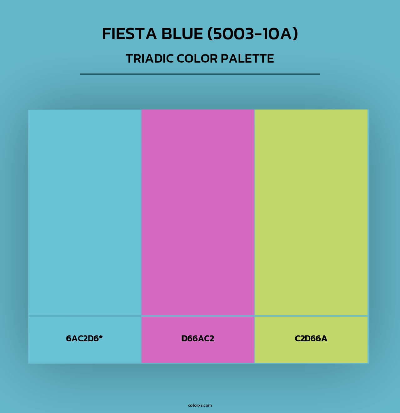 Fiesta Blue (5003-10A) - Triadic Color Palette