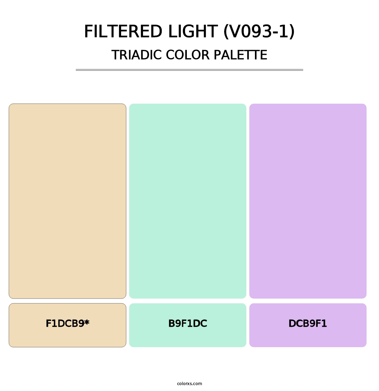 Filtered Light (V093-1) - Triadic Color Palette