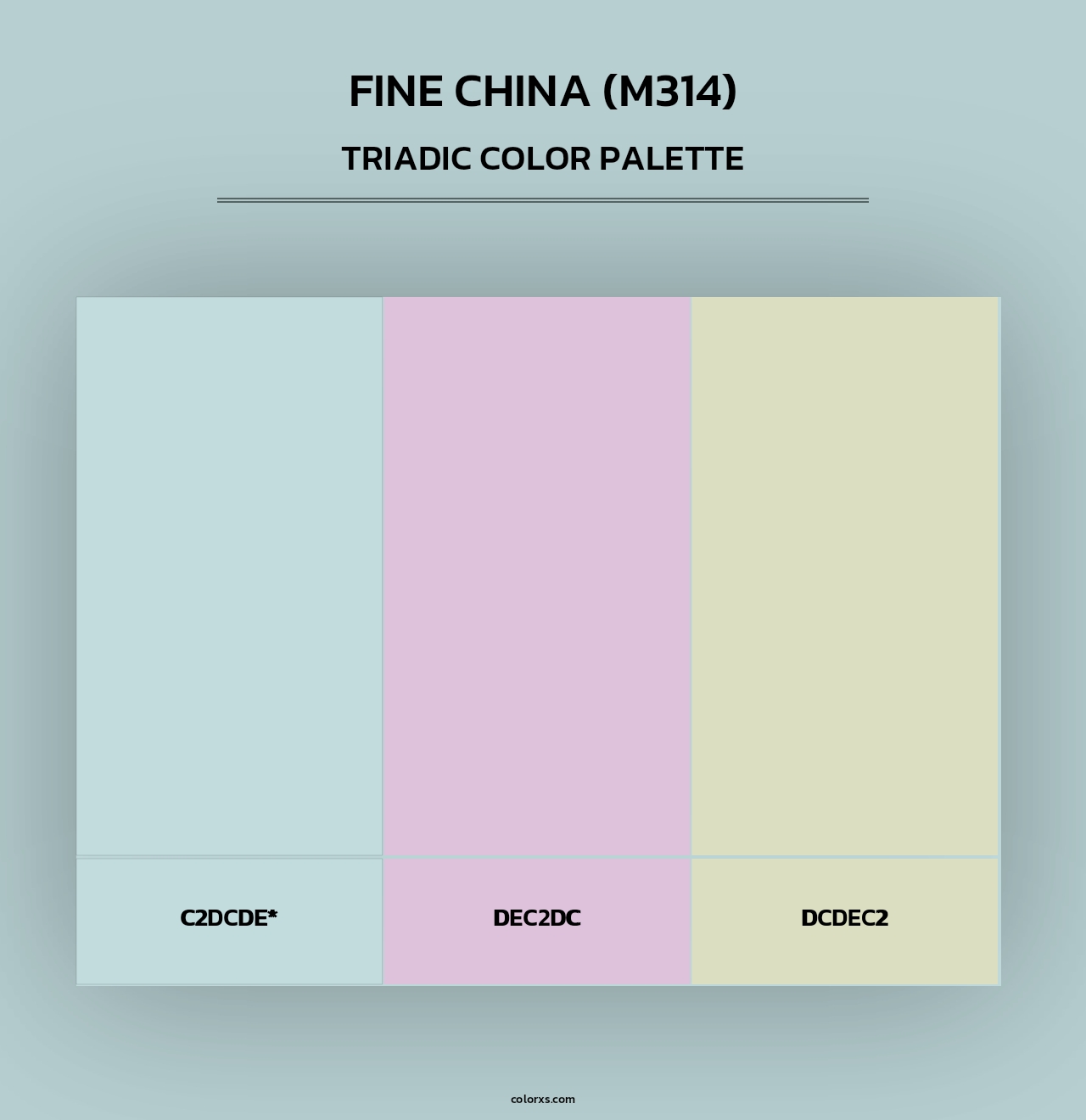 Fine China (M314) - Triadic Color Palette