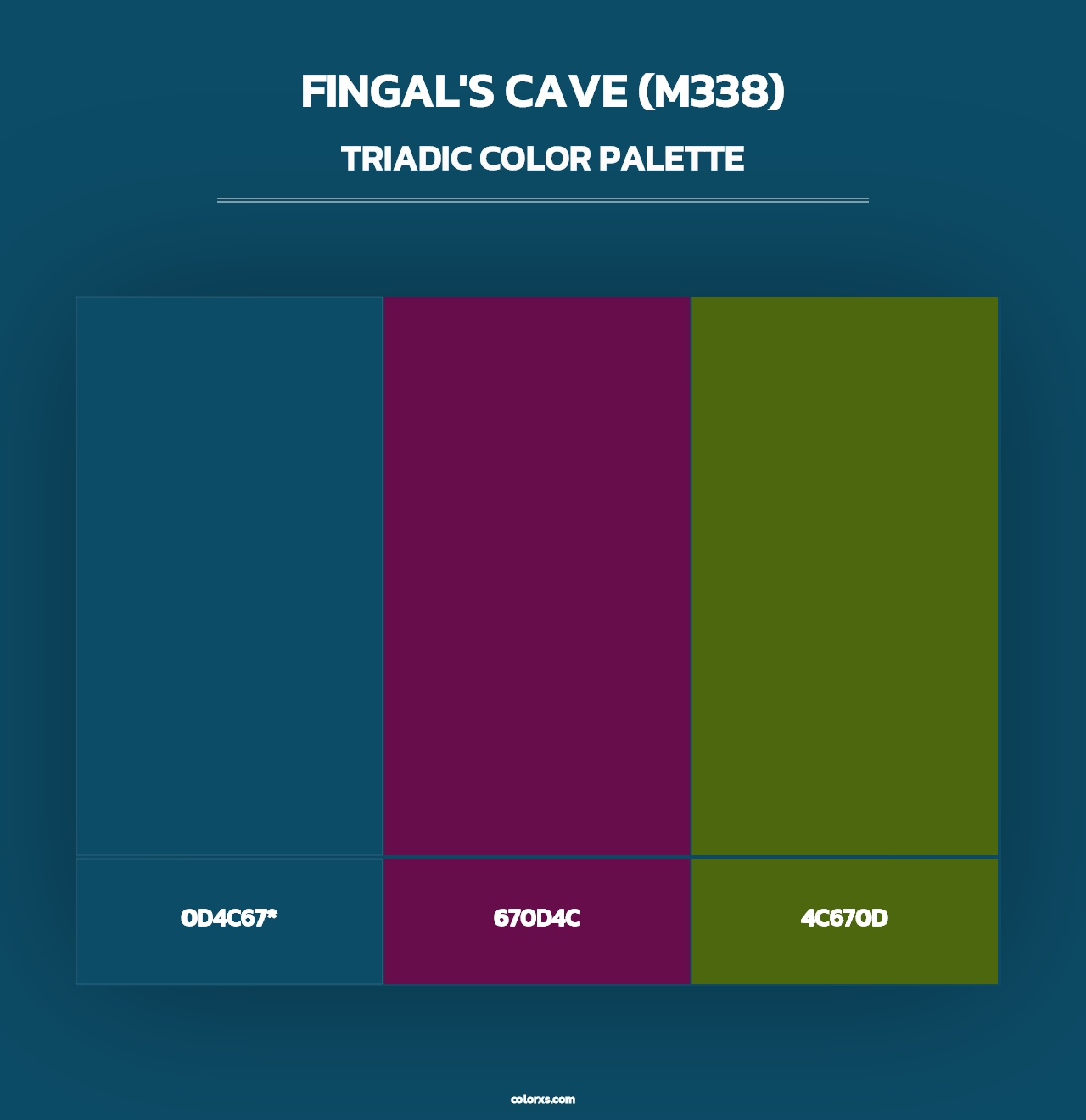 Fingal's Cave (M338) - Triadic Color Palette