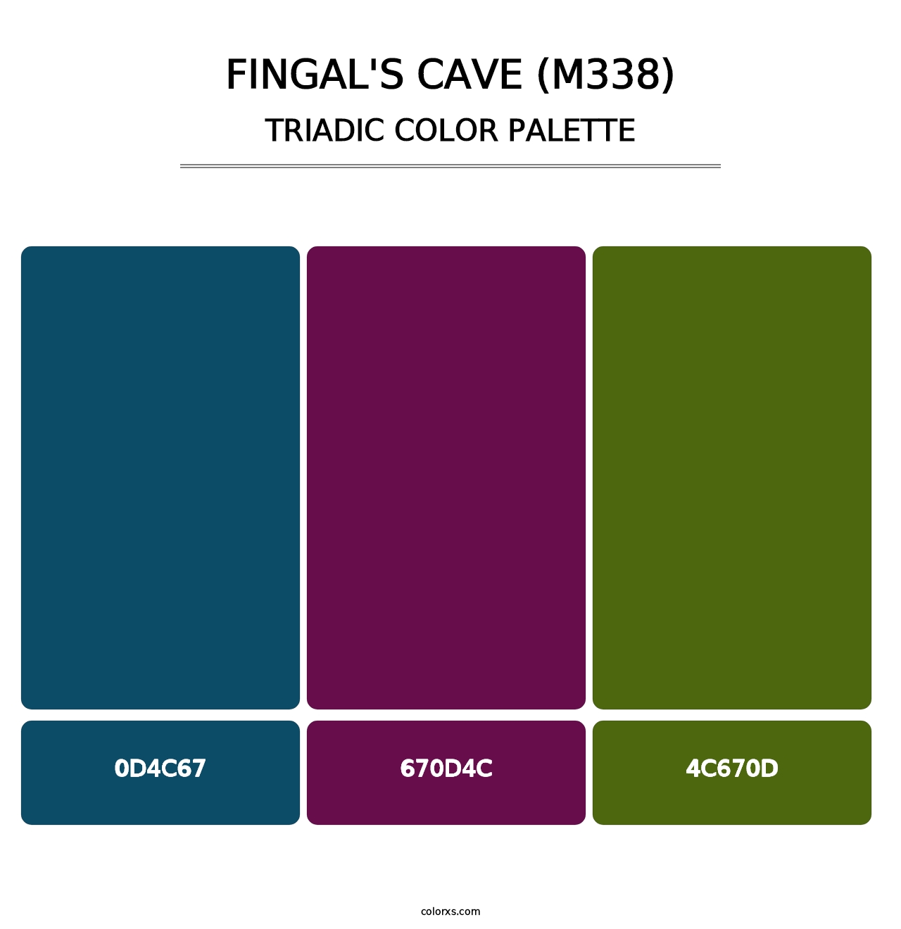 Fingal's Cave (M338) - Triadic Color Palette