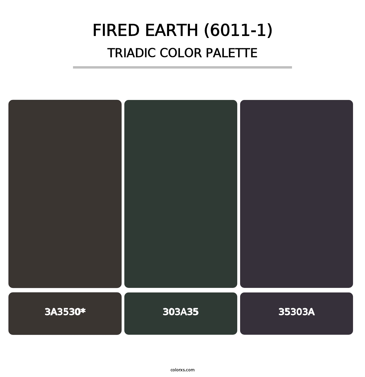 Fired Earth (6011-1) - Triadic Color Palette