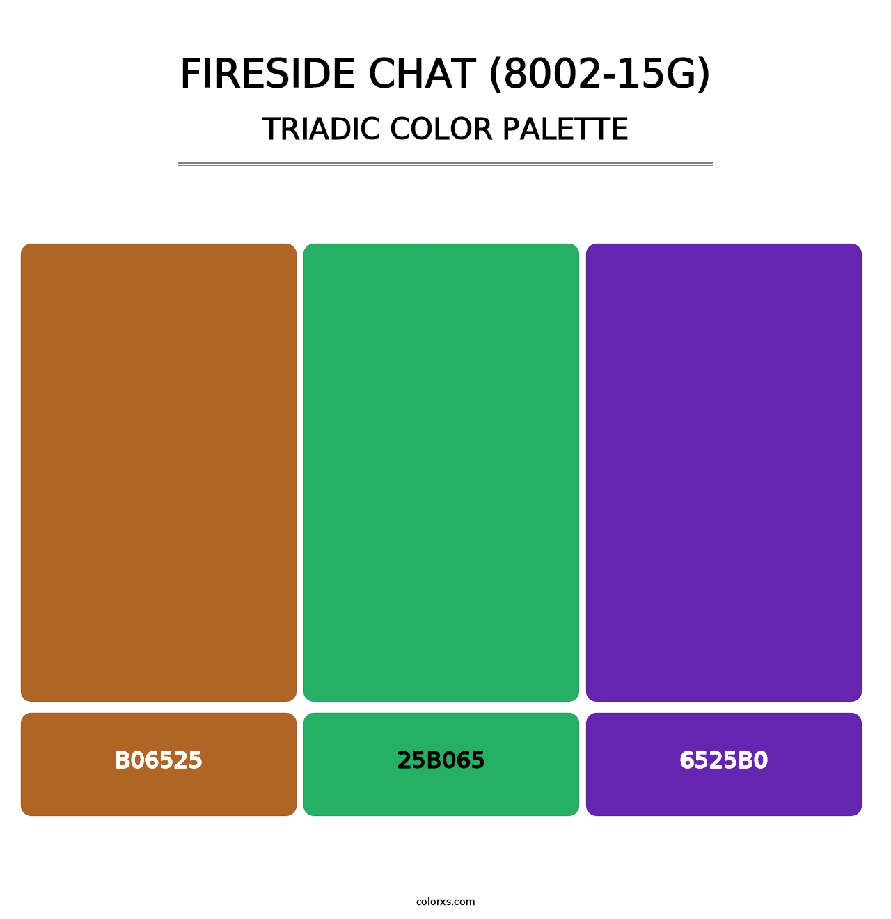 Fireside Chat (8002-15G) - Triadic Color Palette