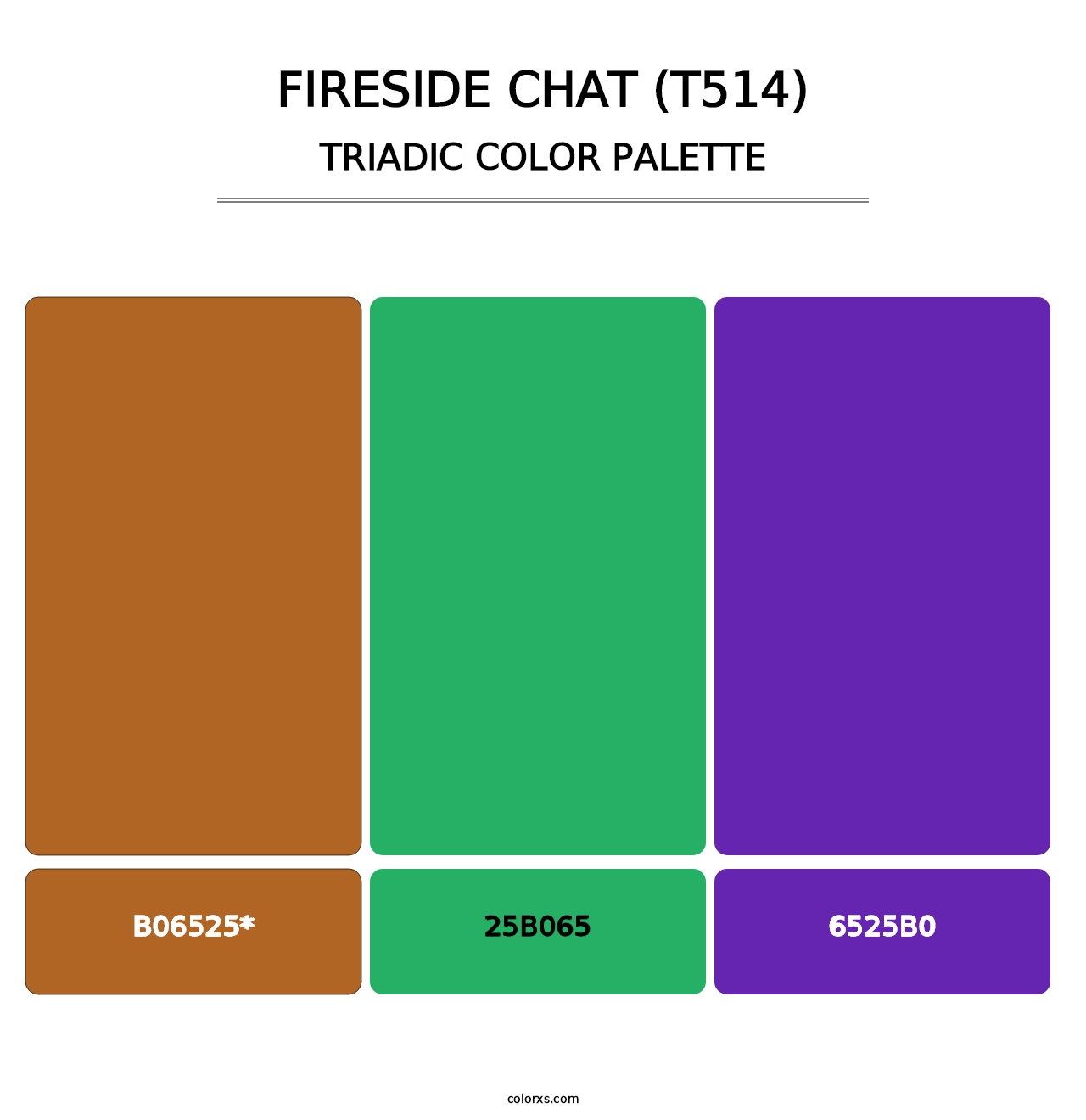 Fireside Chat (T514) - Triadic Color Palette