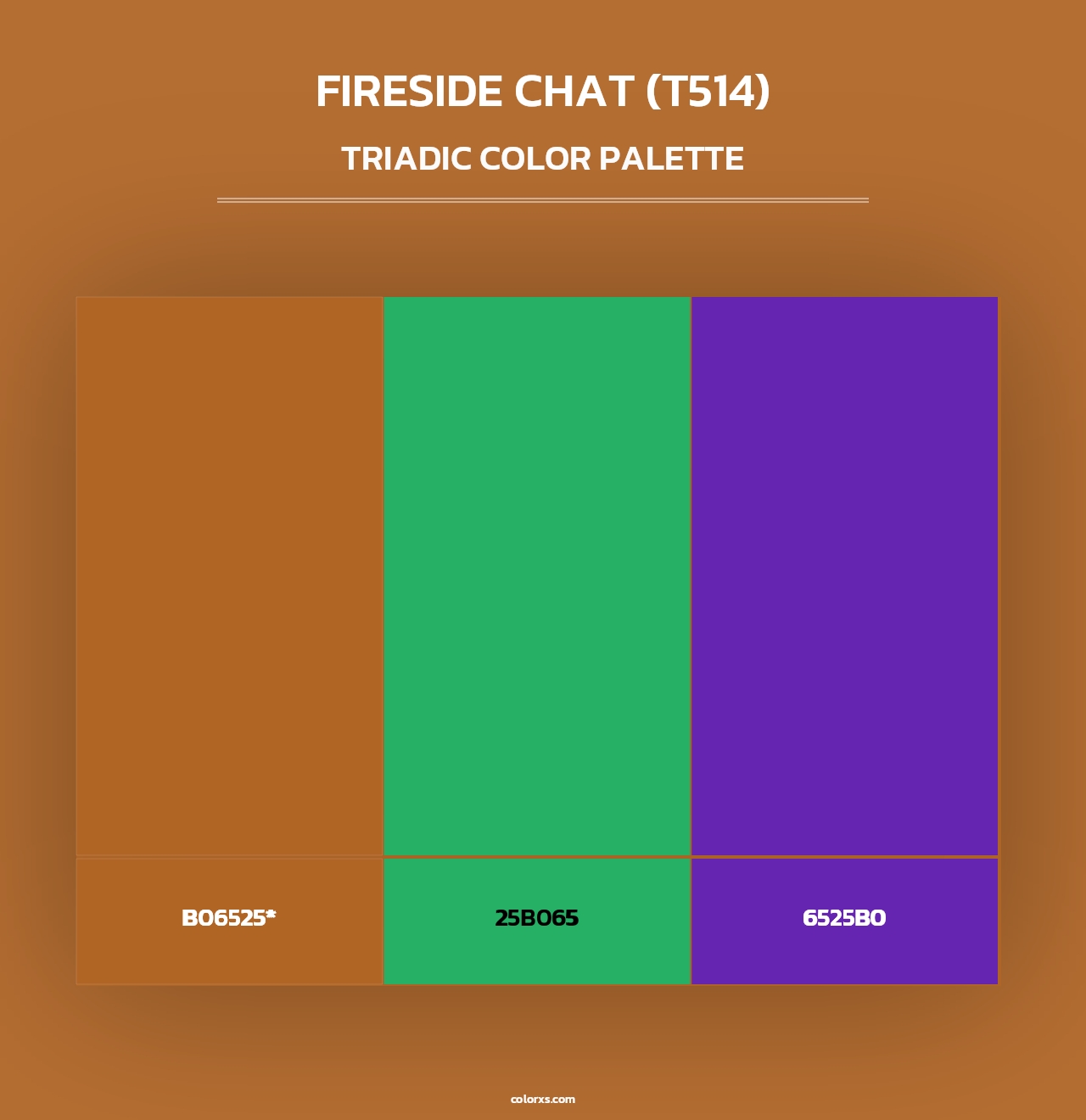 Fireside Chat (T514) - Triadic Color Palette