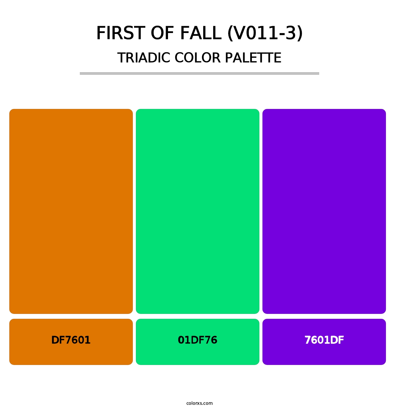 First of Fall (V011-3) - Triadic Color Palette