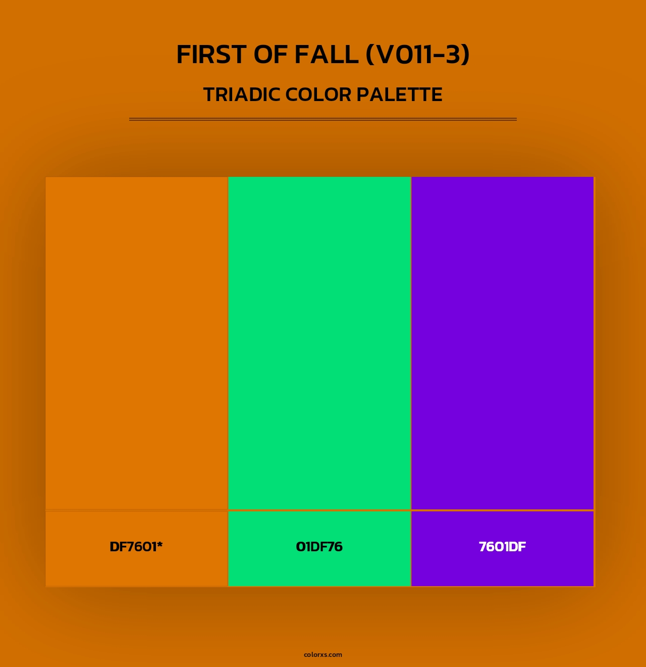 First of Fall (V011-3) - Triadic Color Palette