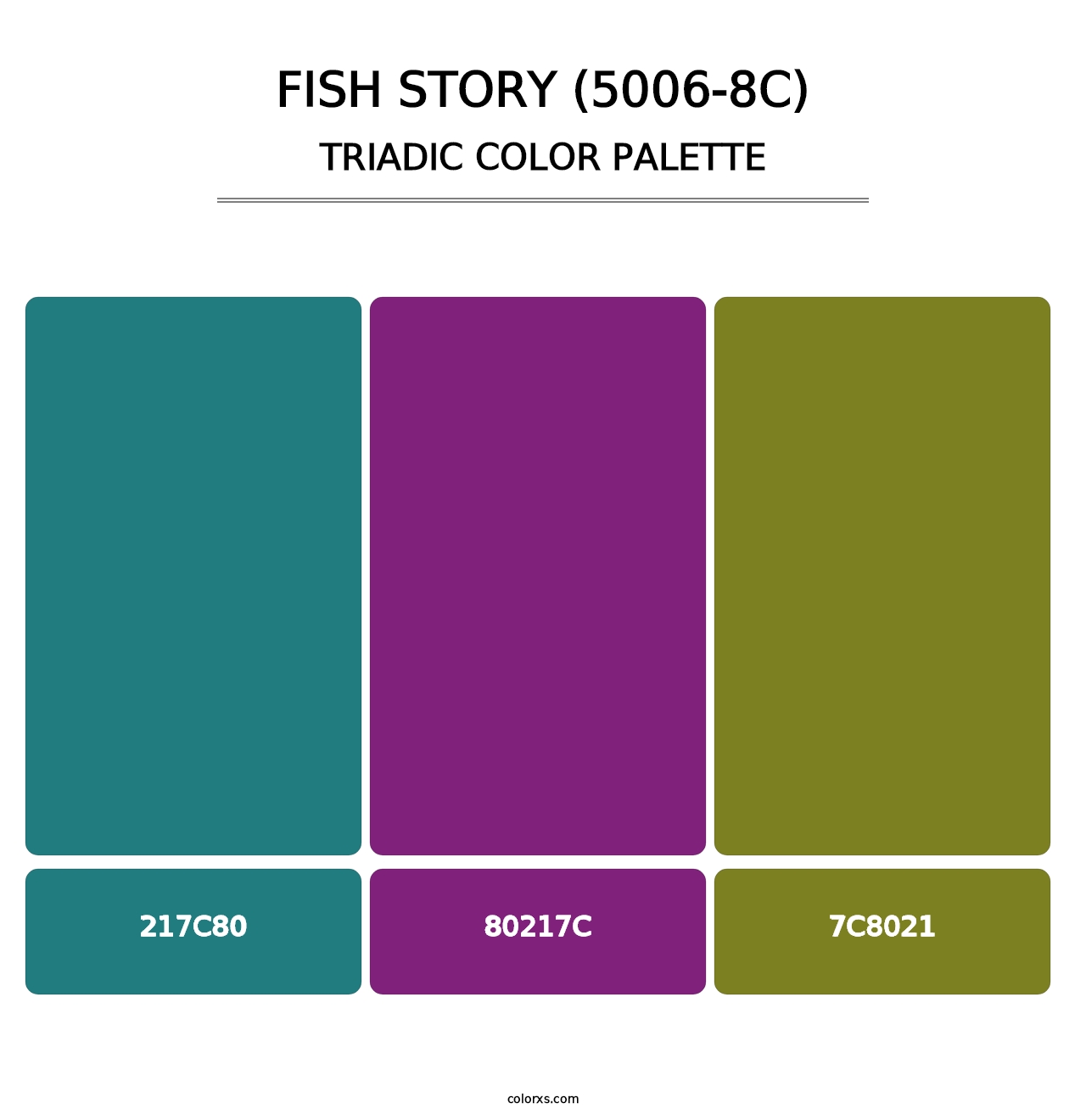 Fish Story (5006-8C) - Triadic Color Palette