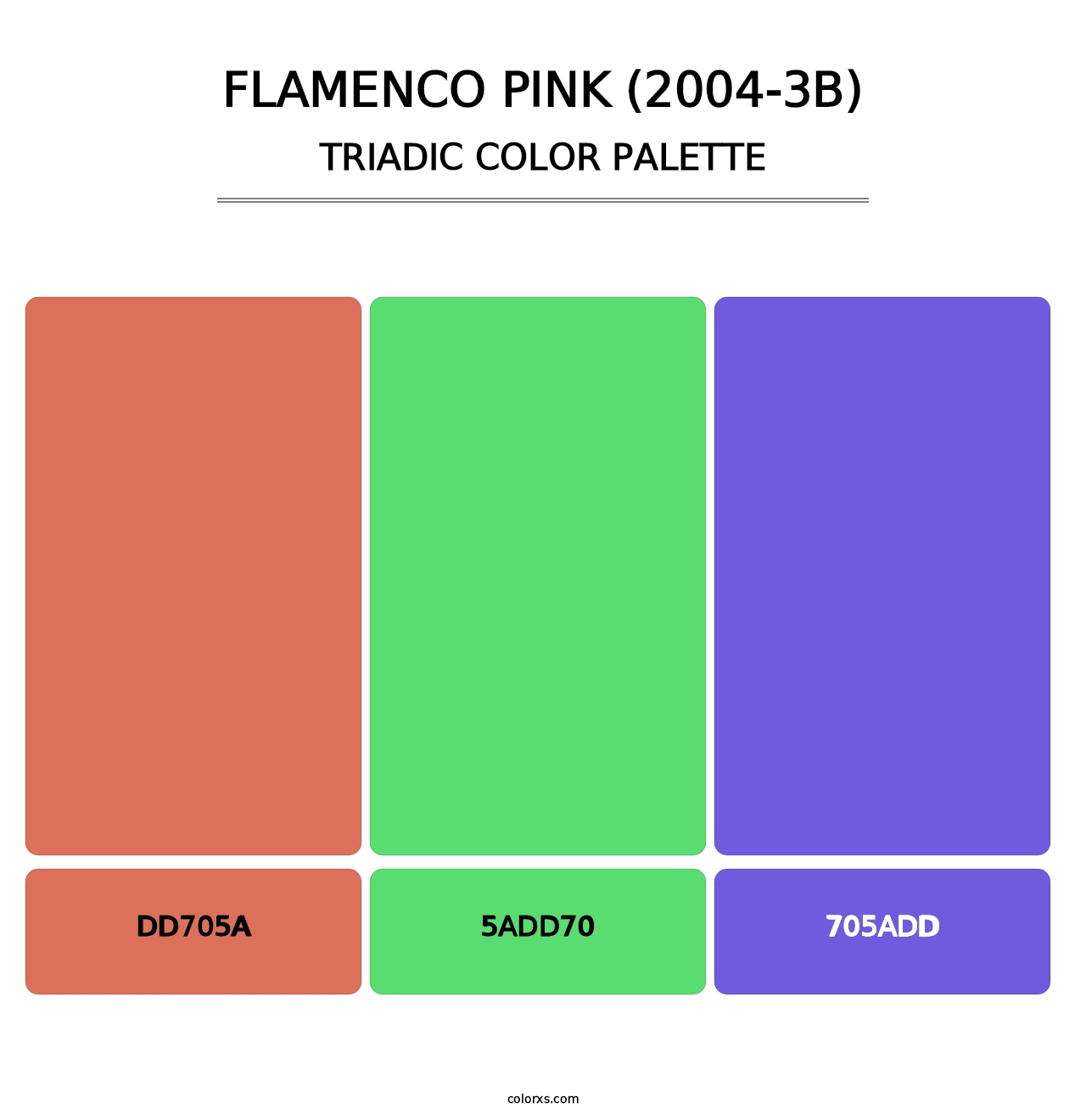 Flamenco Pink (2004-3B) - Triadic Color Palette