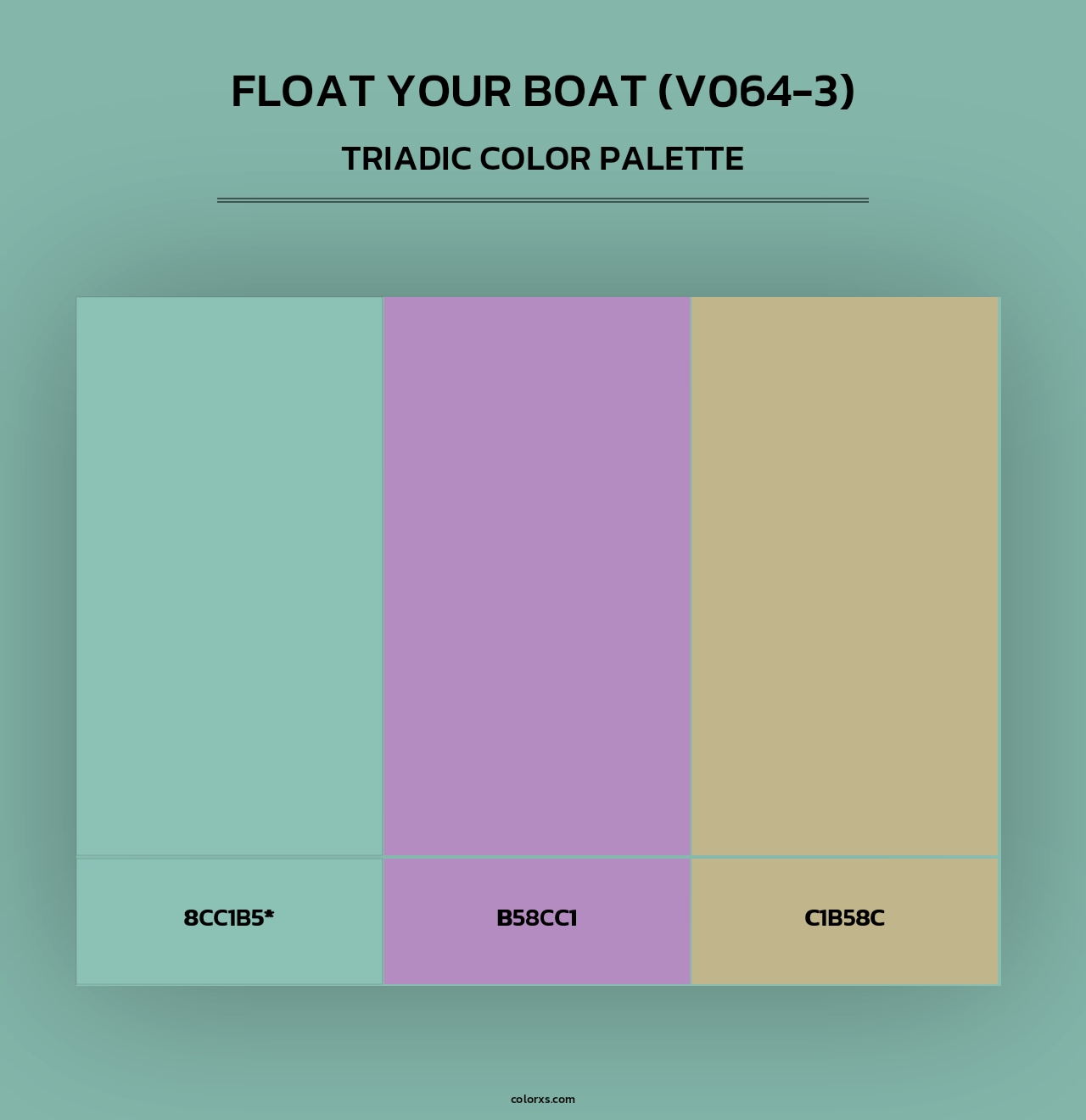 Float Your Boat (V064-3) - Triadic Color Palette