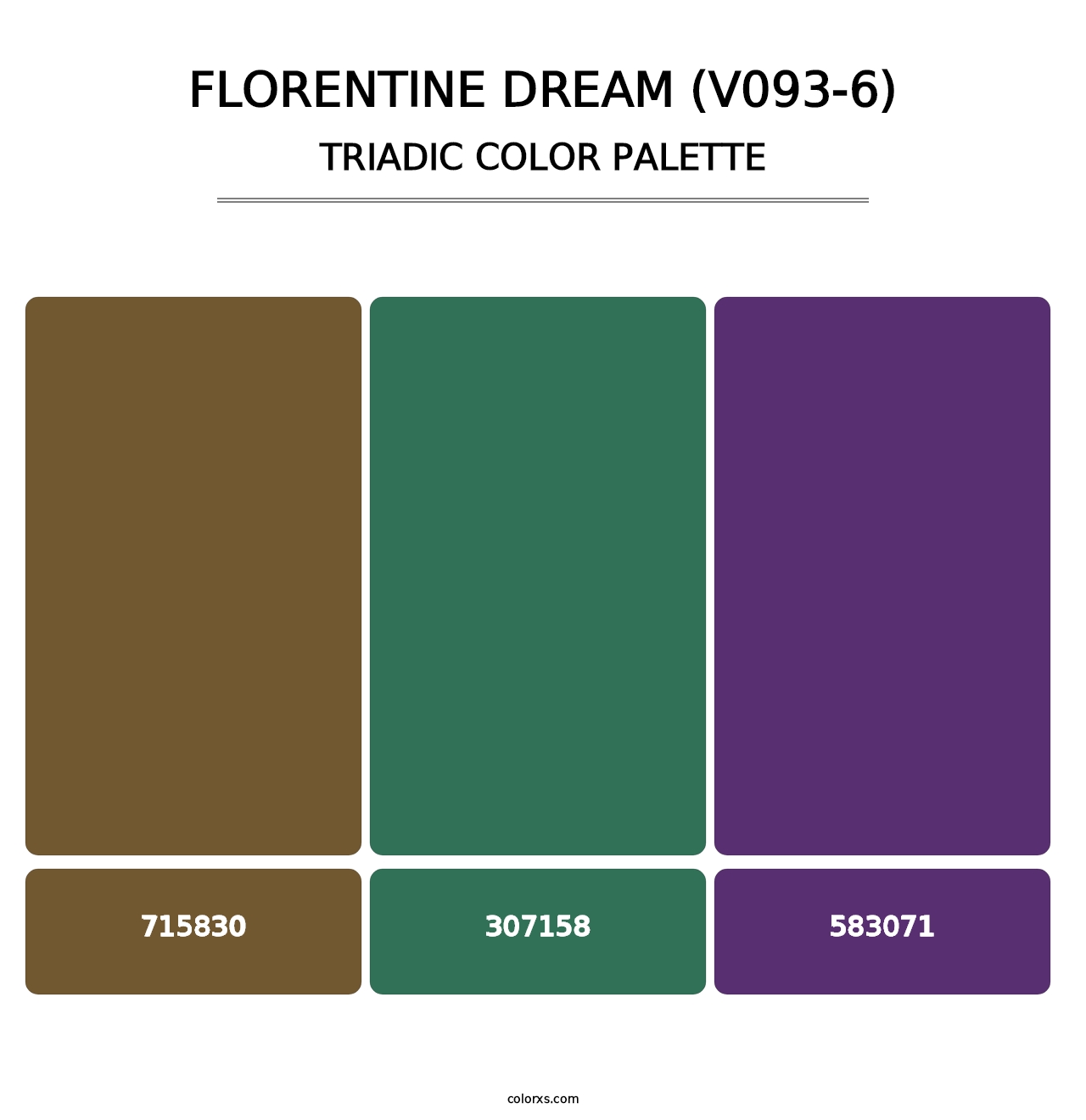 Florentine Dream (V093-6) - Triadic Color Palette