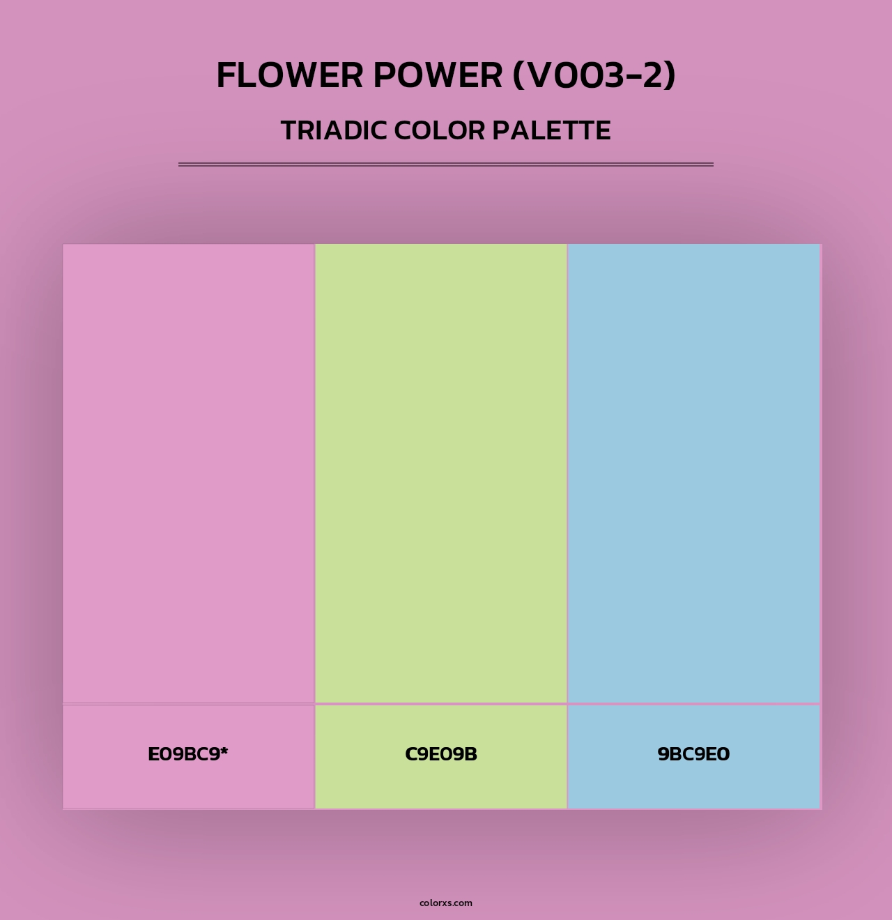 Flower Power (V003-2) - Triadic Color Palette