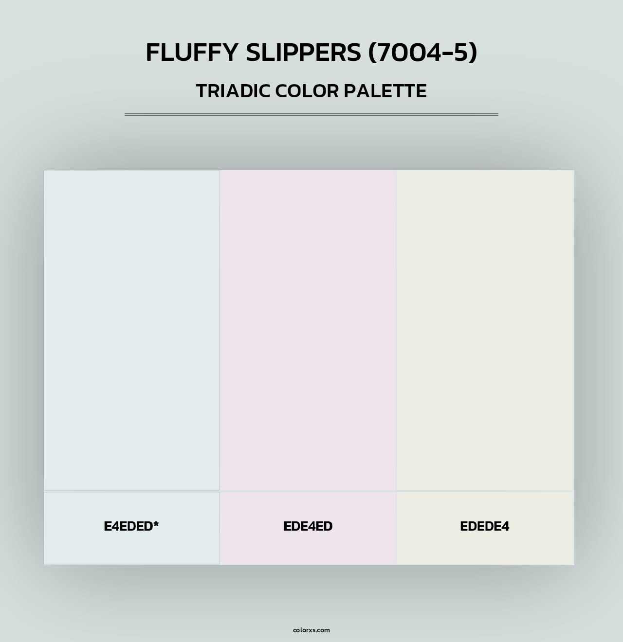 Fluffy Slippers (7004-5) - Triadic Color Palette