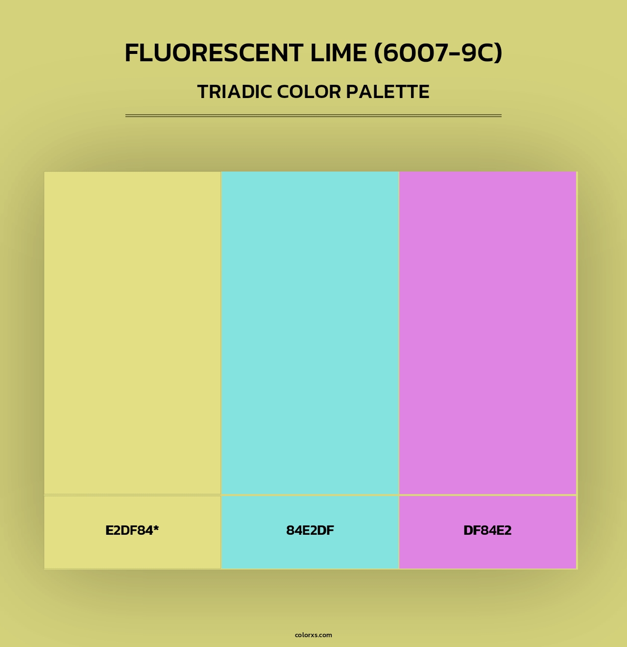Fluorescent Lime (6007-9C) - Triadic Color Palette