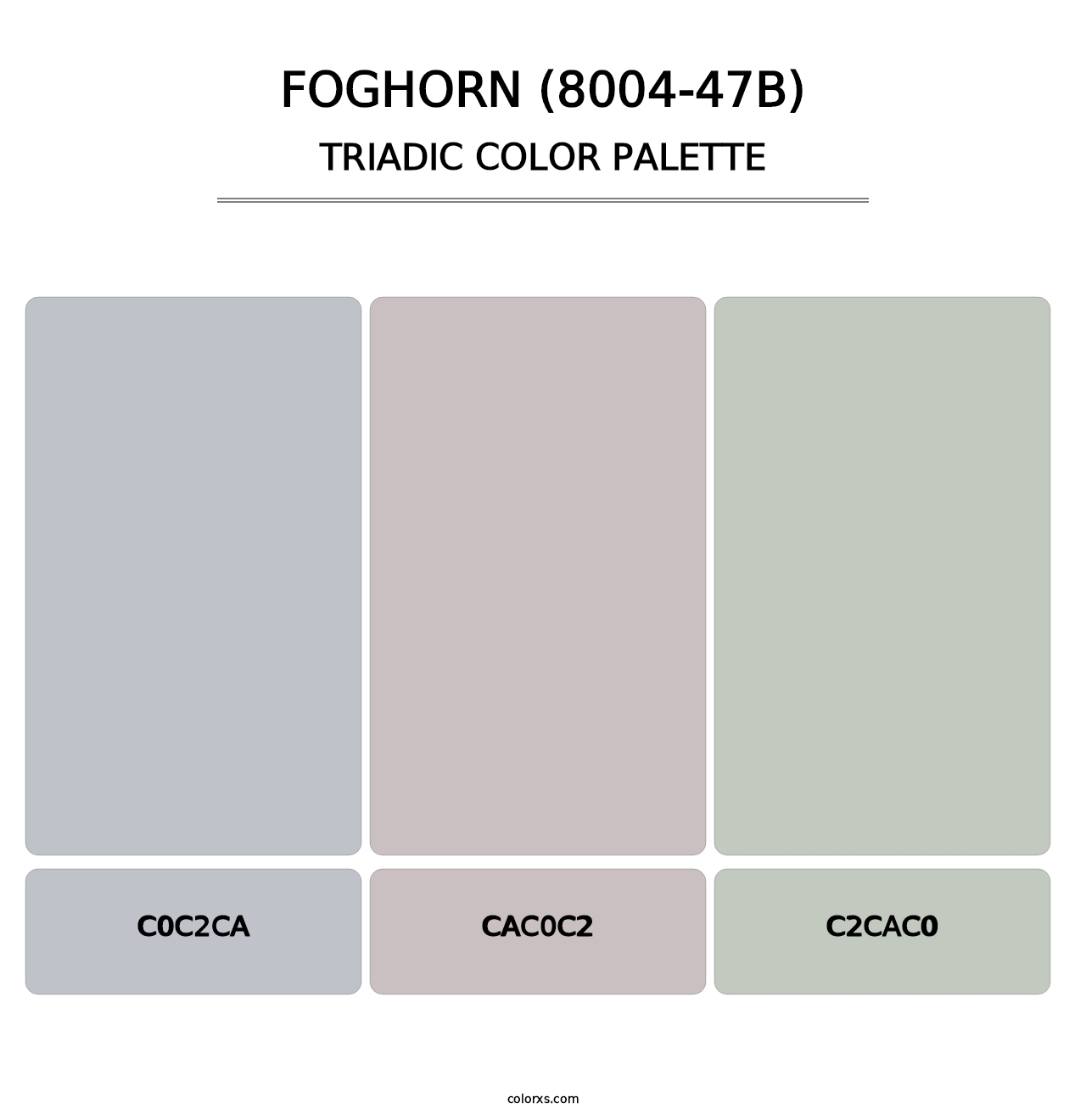 Foghorn (8004-47B) - Triadic Color Palette