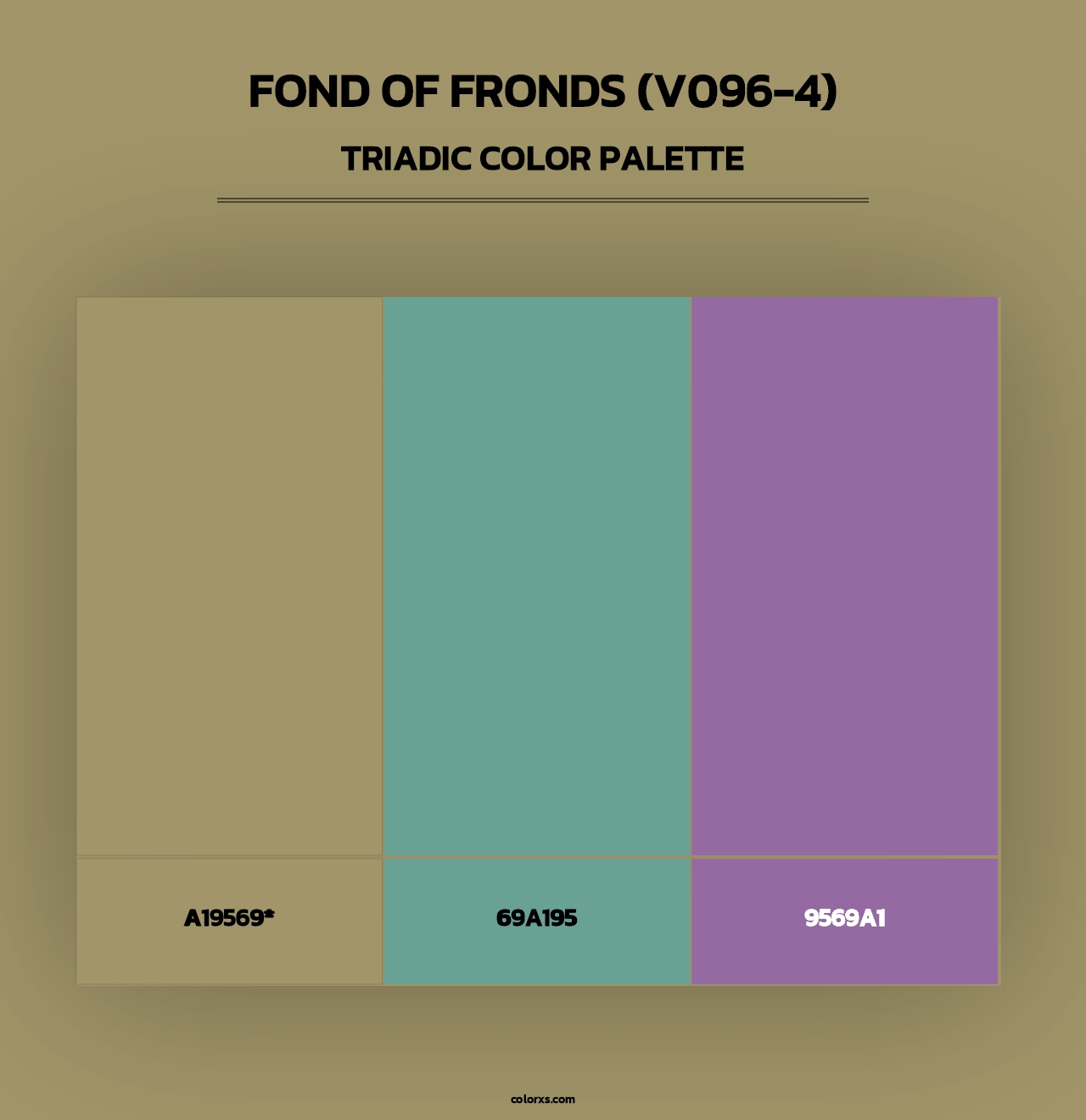 Fond of Fronds (V096-4) - Triadic Color Palette
