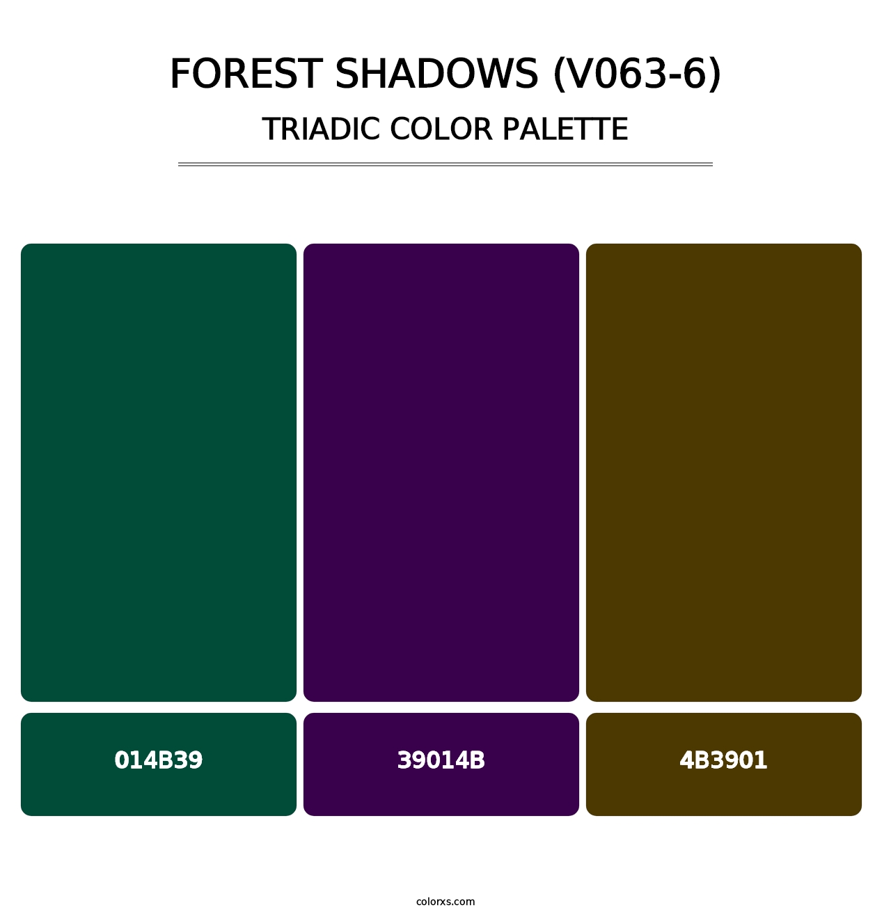 Forest Shadows (V063-6) - Triadic Color Palette