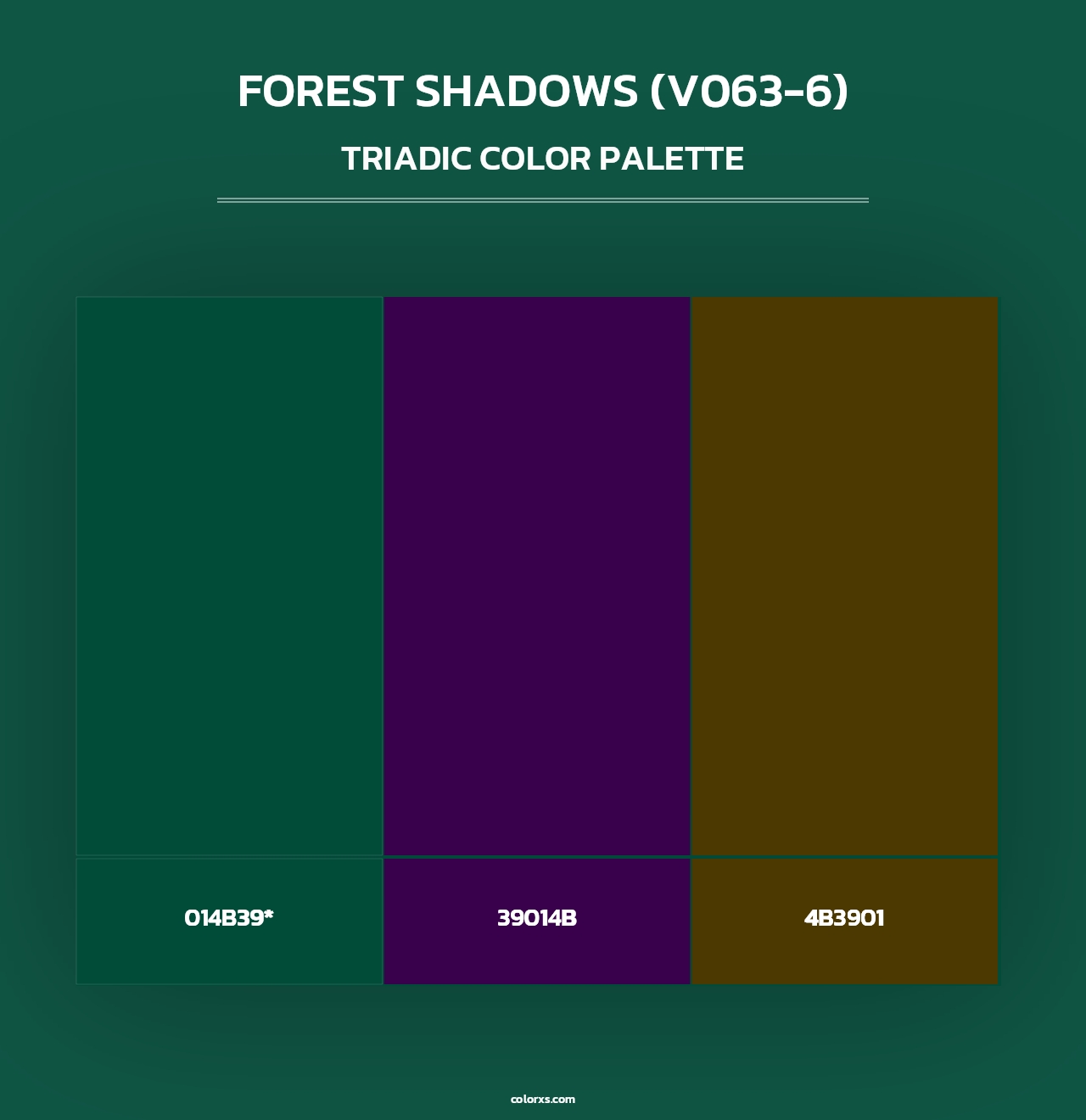 Forest Shadows (V063-6) - Triadic Color Palette