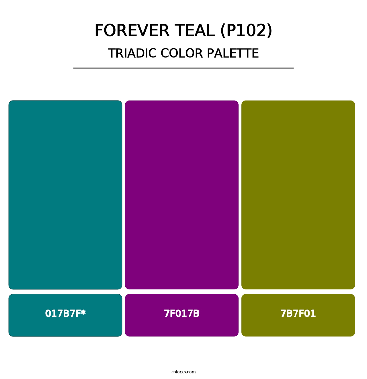 Forever Teal (P102) - Triadic Color Palette