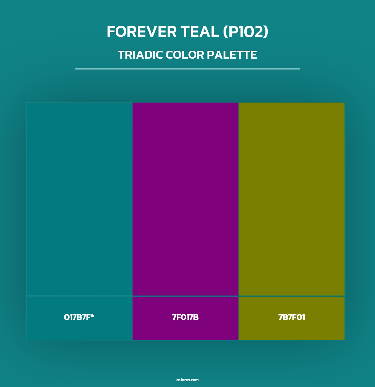 Forever Teal (P102) - Triadic Color Palette