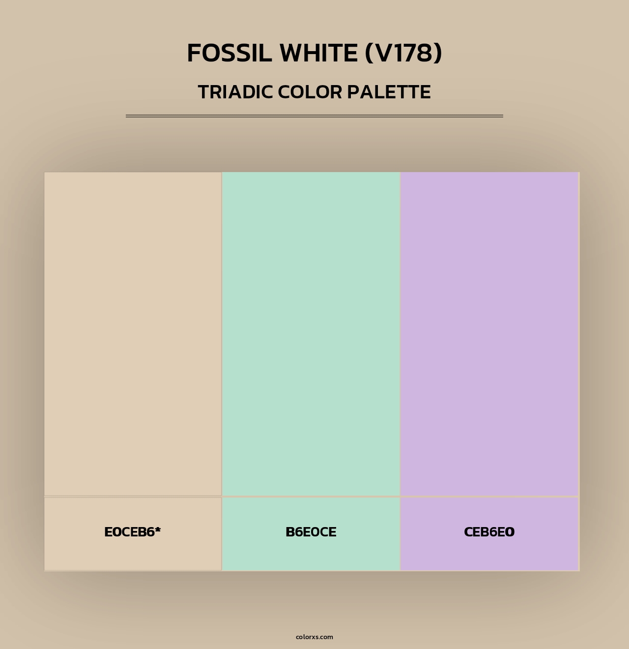 Fossil White (V178) - Triadic Color Palette