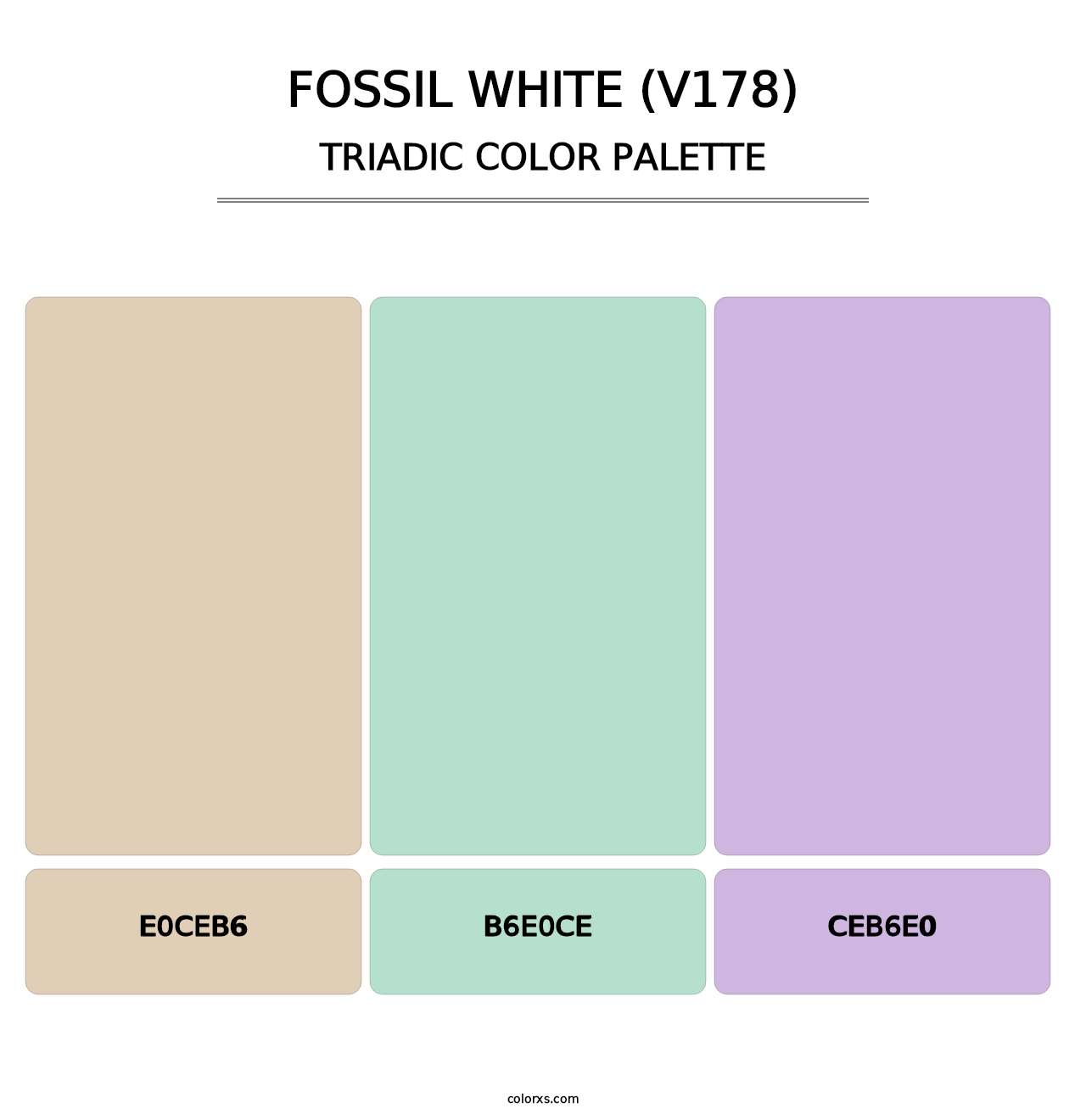 Fossil White (V178) - Triadic Color Palette