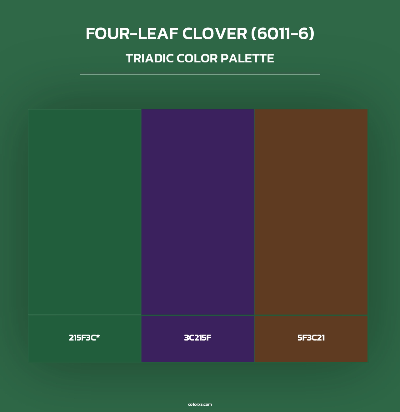 Four-Leaf Clover (6011-6) - Triadic Color Palette