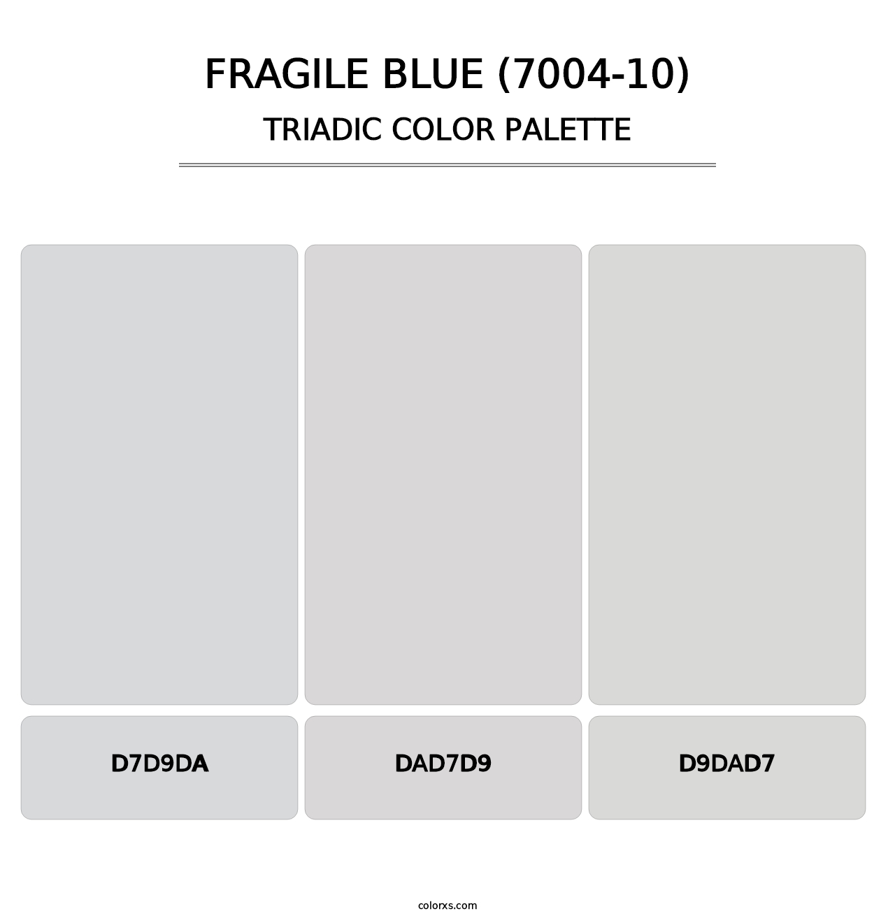 Fragile Blue (7004-10) - Triadic Color Palette