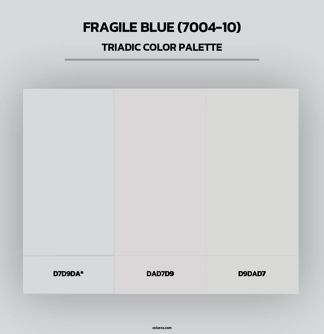 Fragile Blue (7004-10) - Triadic Color Palette