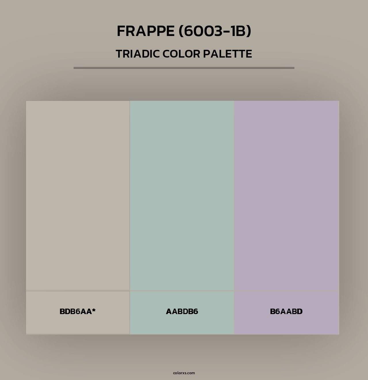 Frappe (6003-1B) - Triadic Color Palette