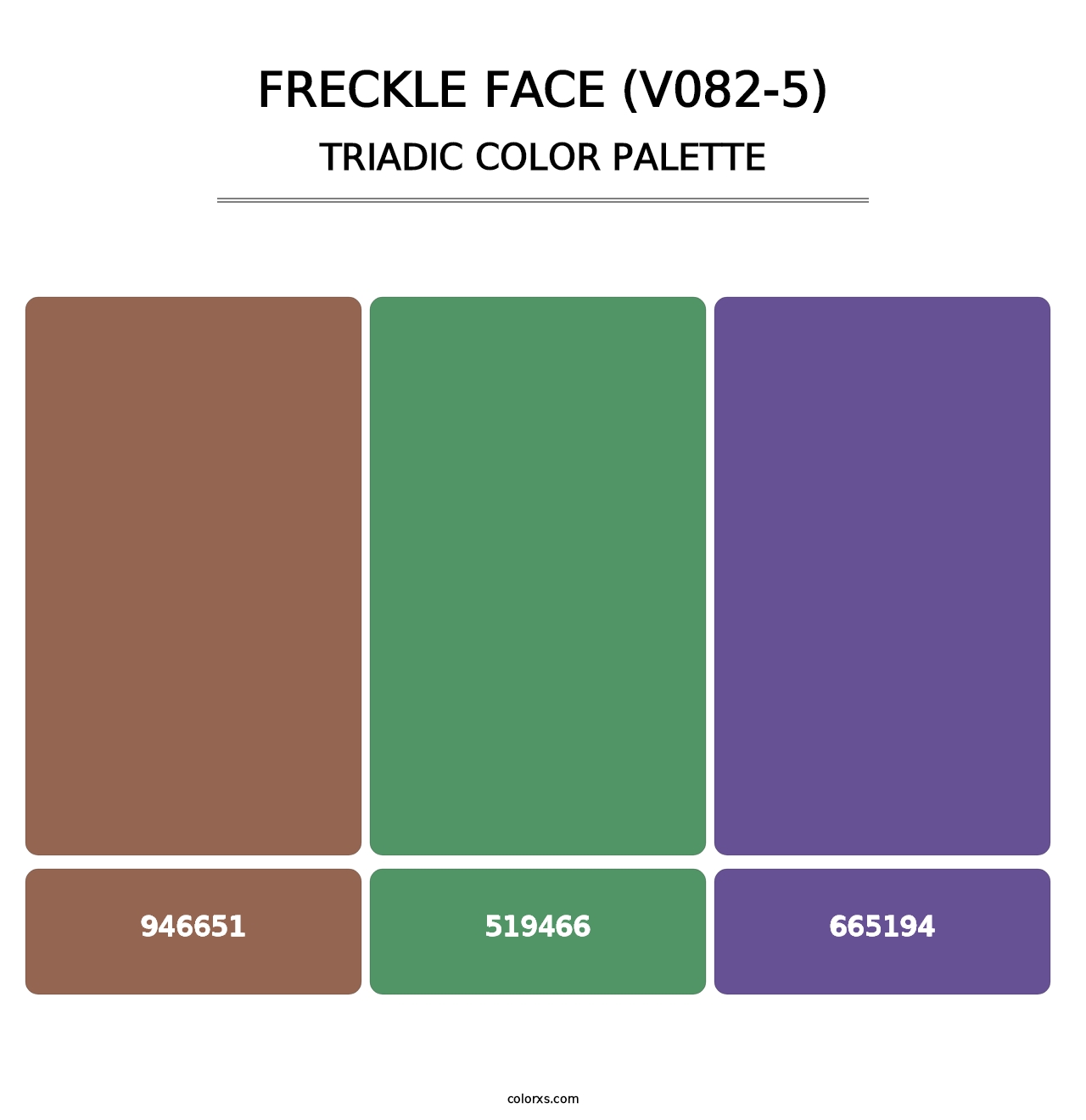 Freckle Face (V082-5) - Triadic Color Palette