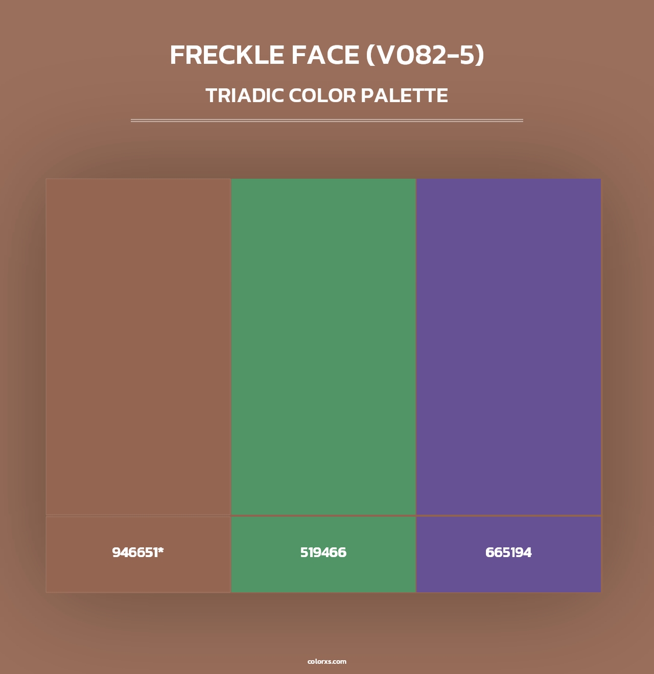 Freckle Face (V082-5) - Triadic Color Palette