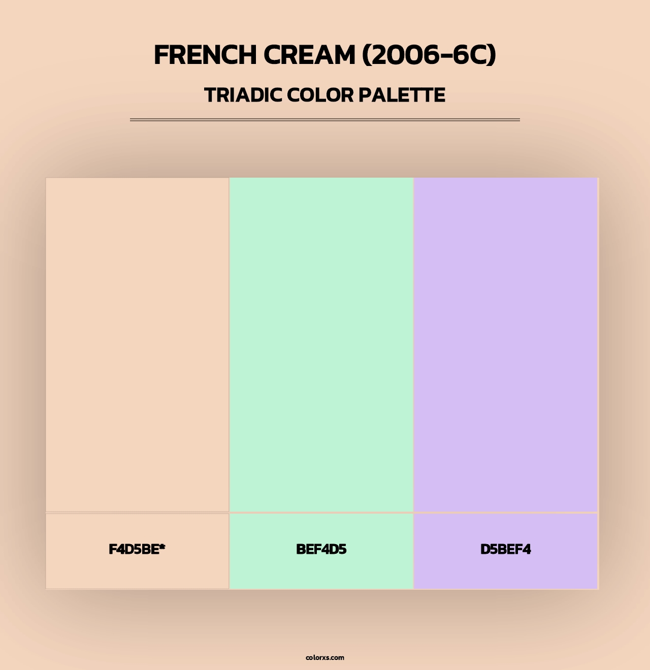 French Cream (2006-6C) - Triadic Color Palette