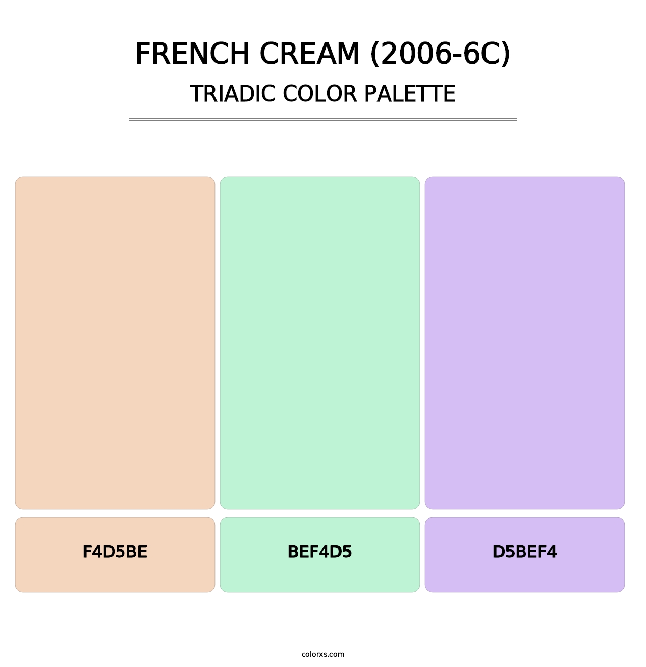 French Cream (2006-6C) - Triadic Color Palette