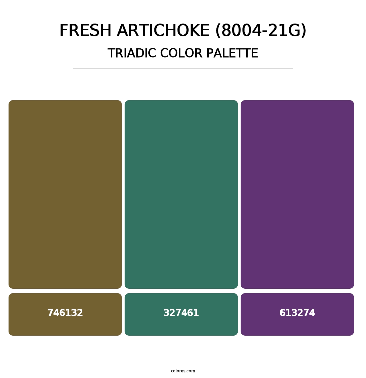 Fresh Artichoke (8004-21G) - Triadic Color Palette