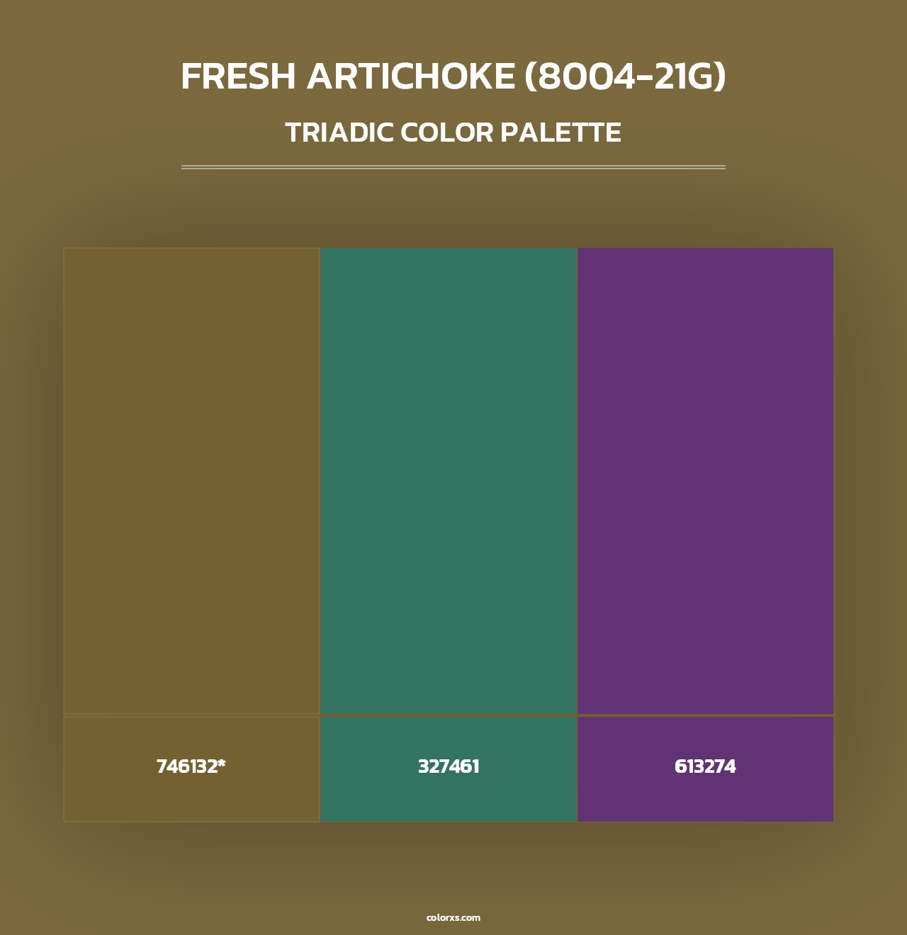 Fresh Artichoke (8004-21G) - Triadic Color Palette