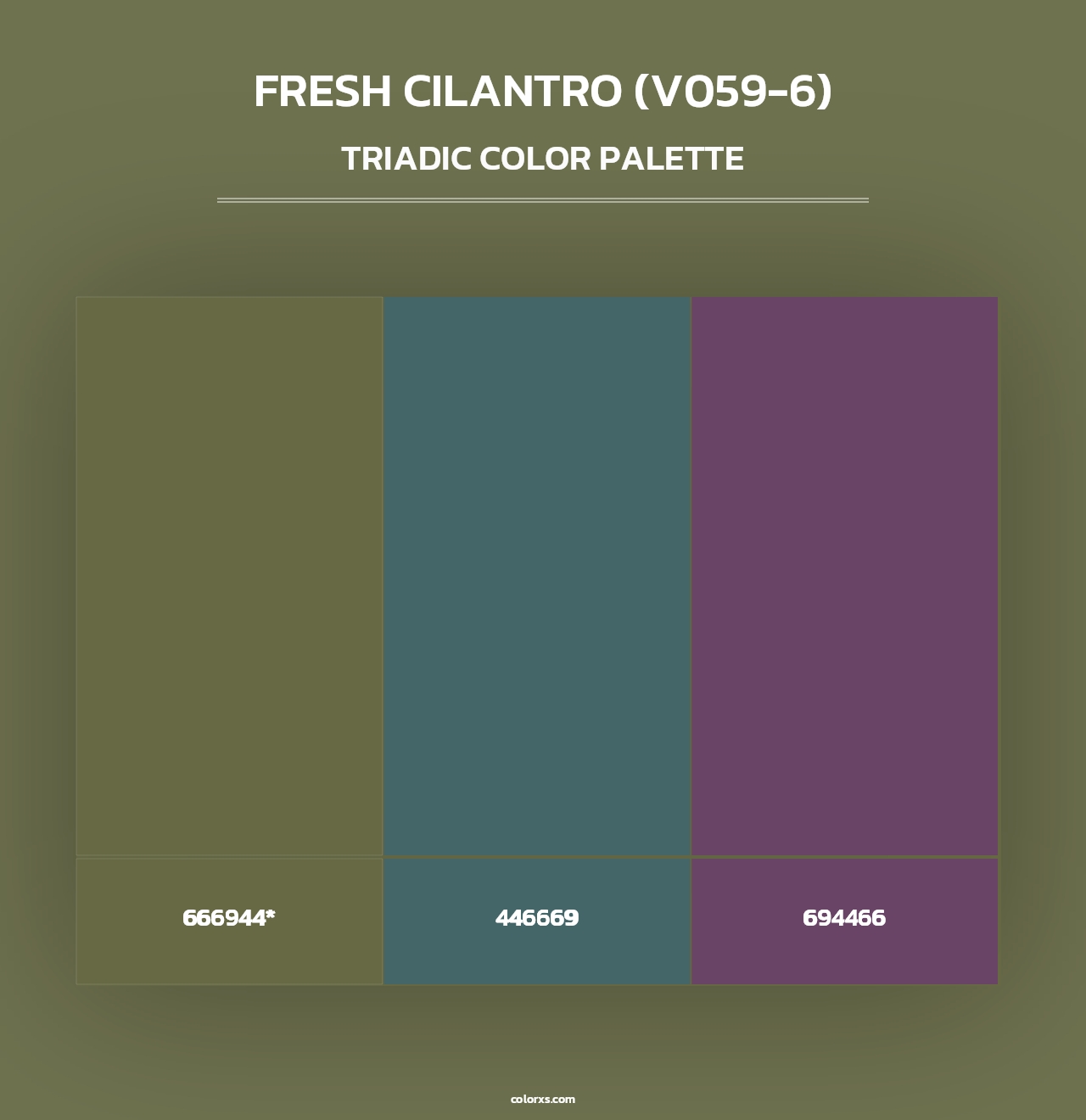 Fresh Cilantro (V059-6) - Triadic Color Palette
