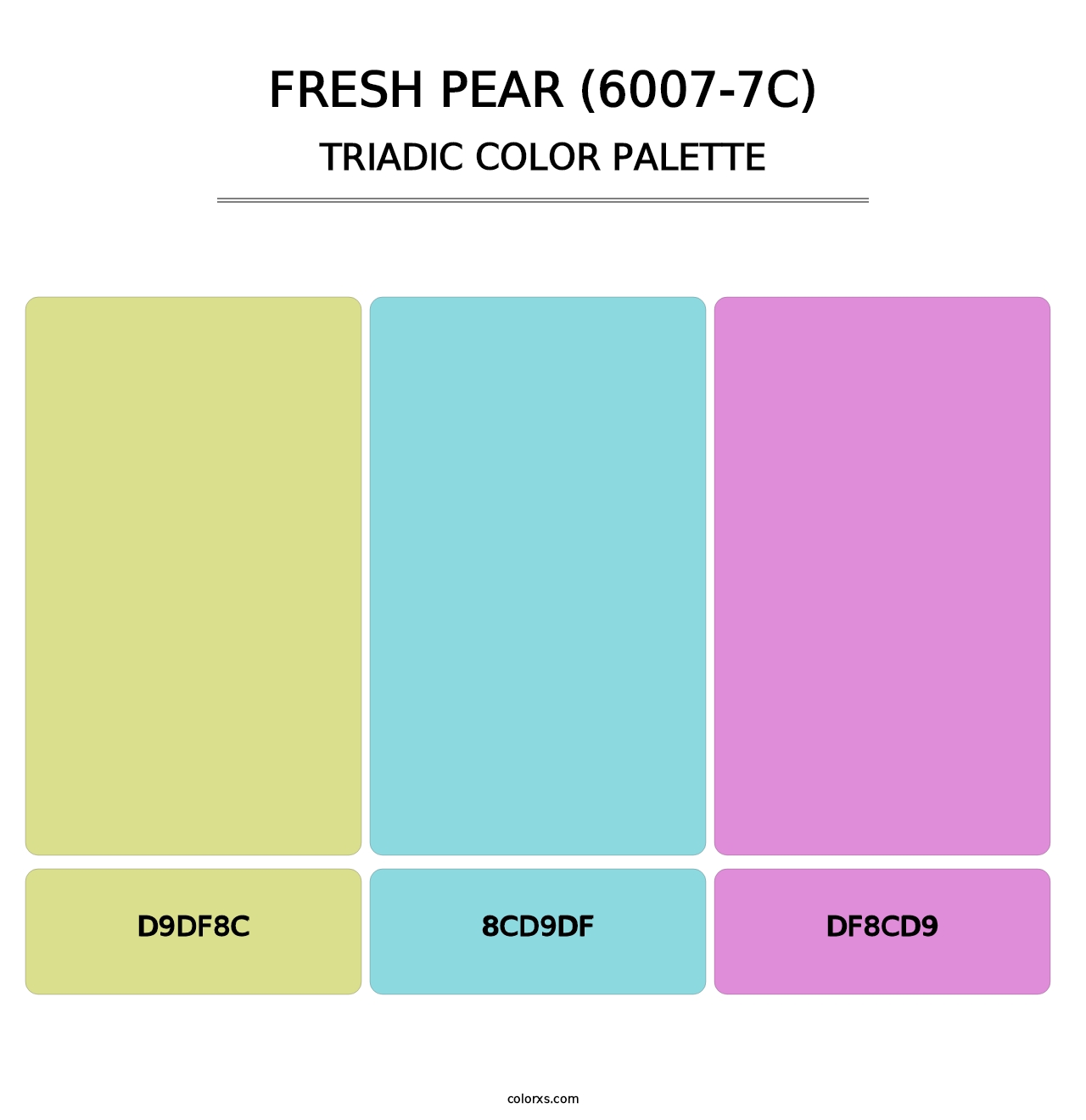 Fresh Pear (6007-7C) - Triadic Color Palette