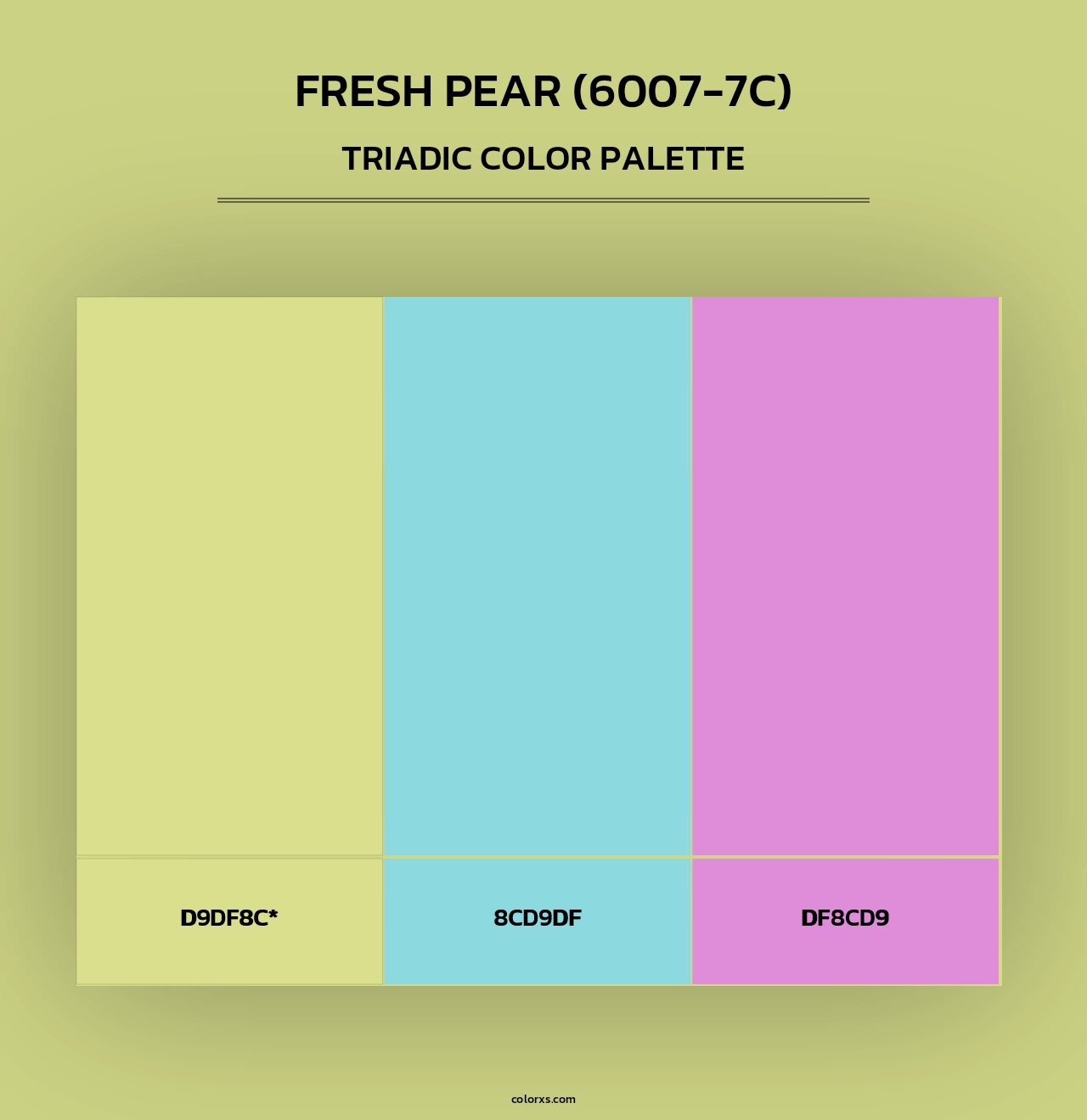Fresh Pear (6007-7C) - Triadic Color Palette