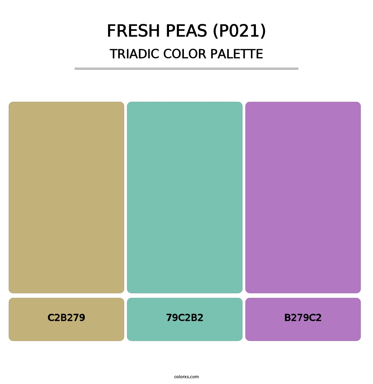 Fresh Peas (P021) - Triadic Color Palette
